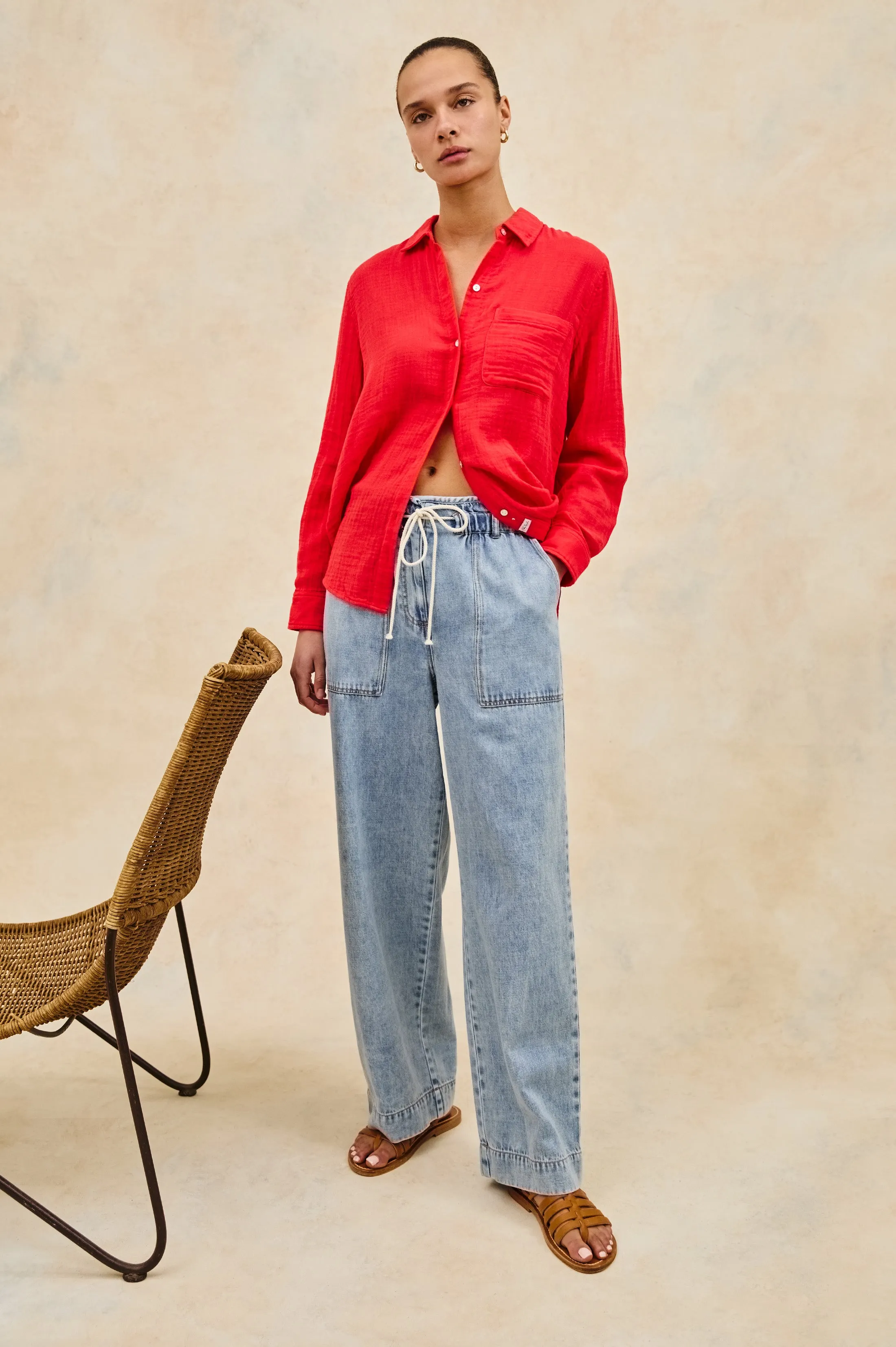 ELLIS SHIRT - CHERRY sold by Rails