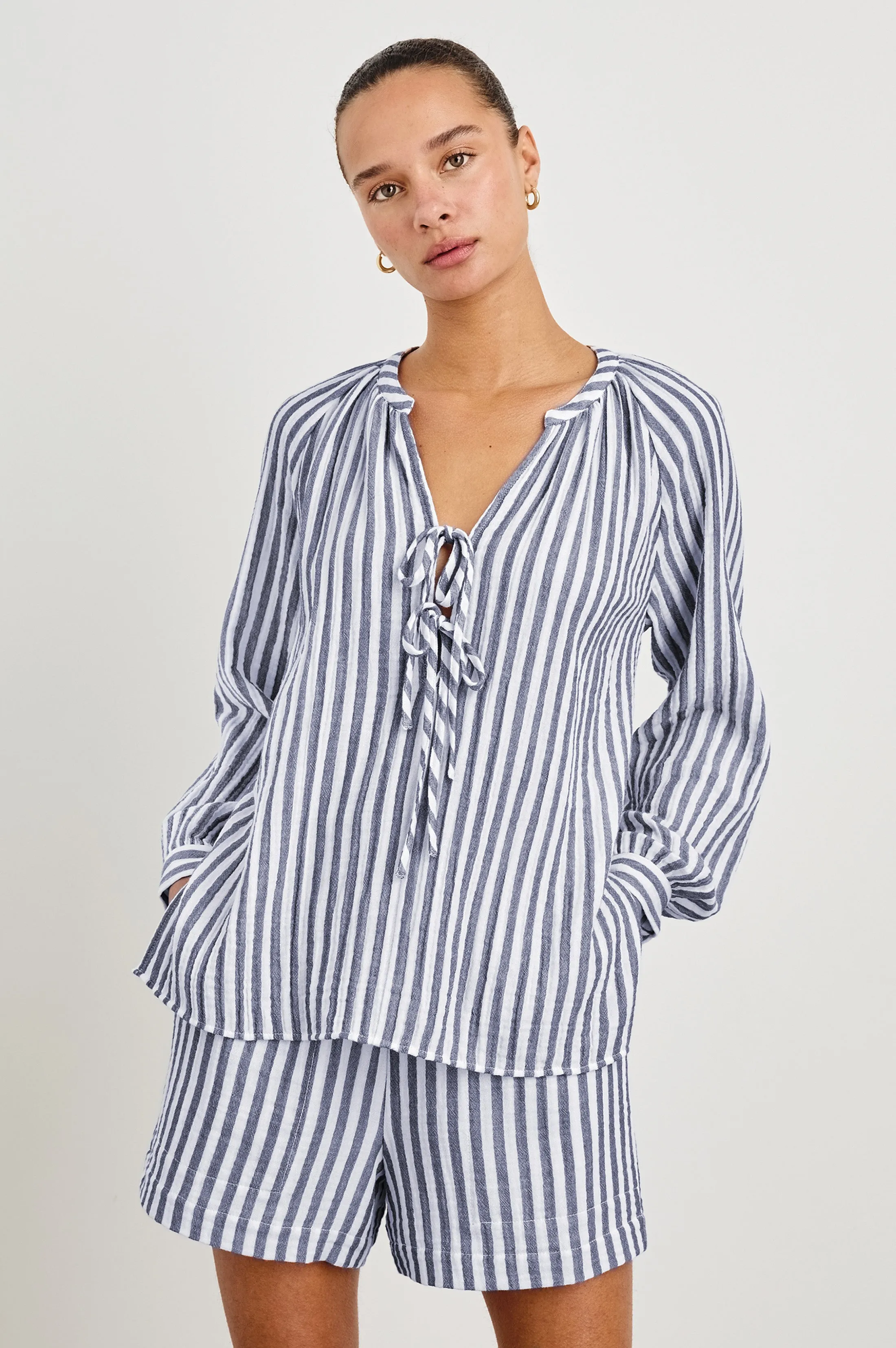 BRIELLE TOP - ADMIRAL STRIPE sold by Rails