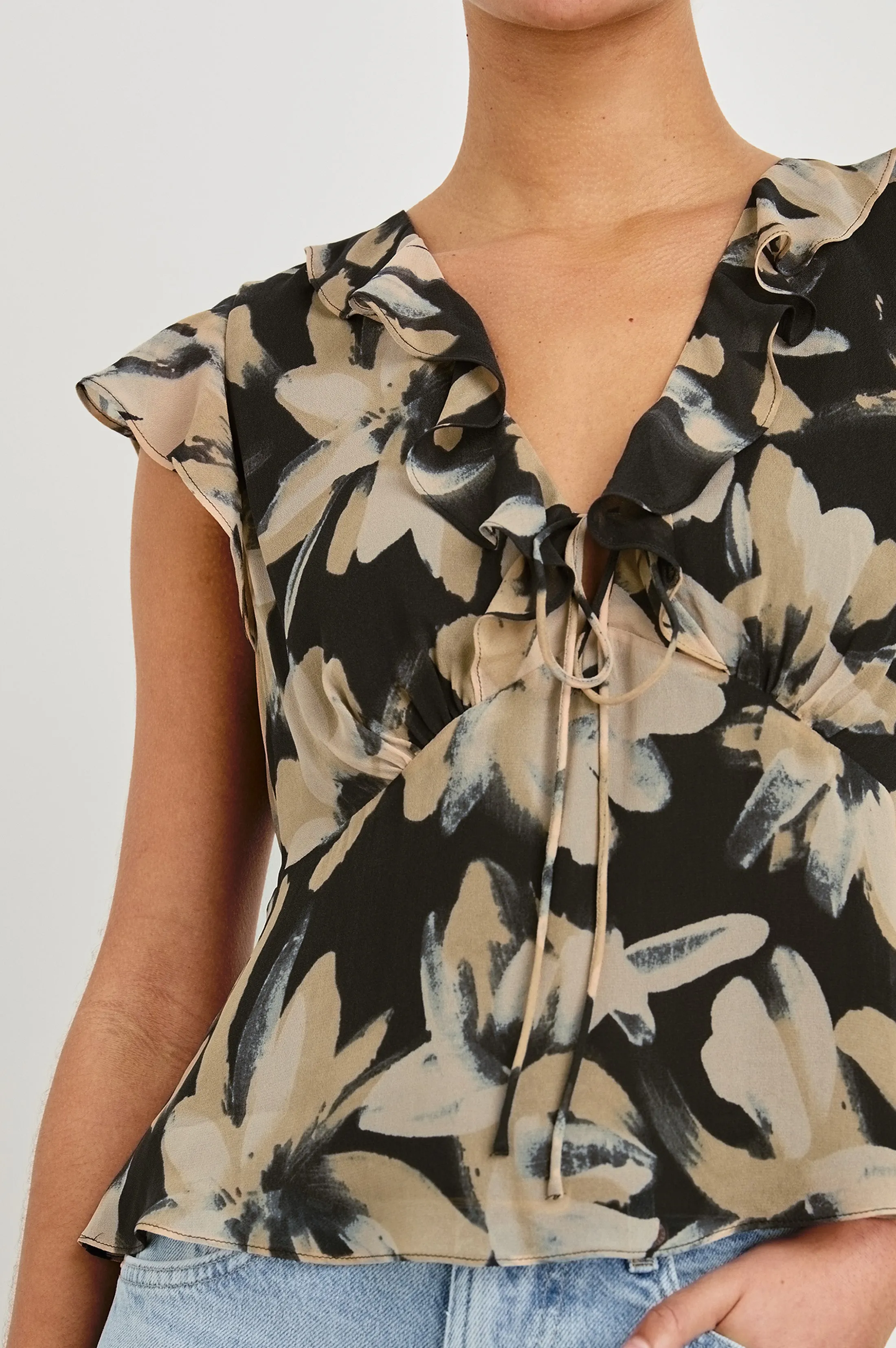 CARMINE TOP - CHARCOAL LILY sold by Rails product image thumbnail 2