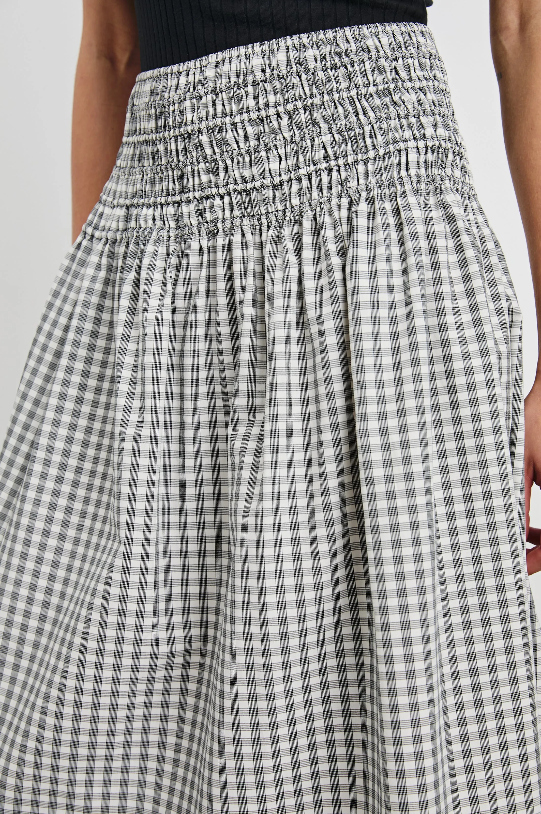 ALESSA SKIRT - IVORY JET GINGHAM sold by Rails product image thumbnail 2