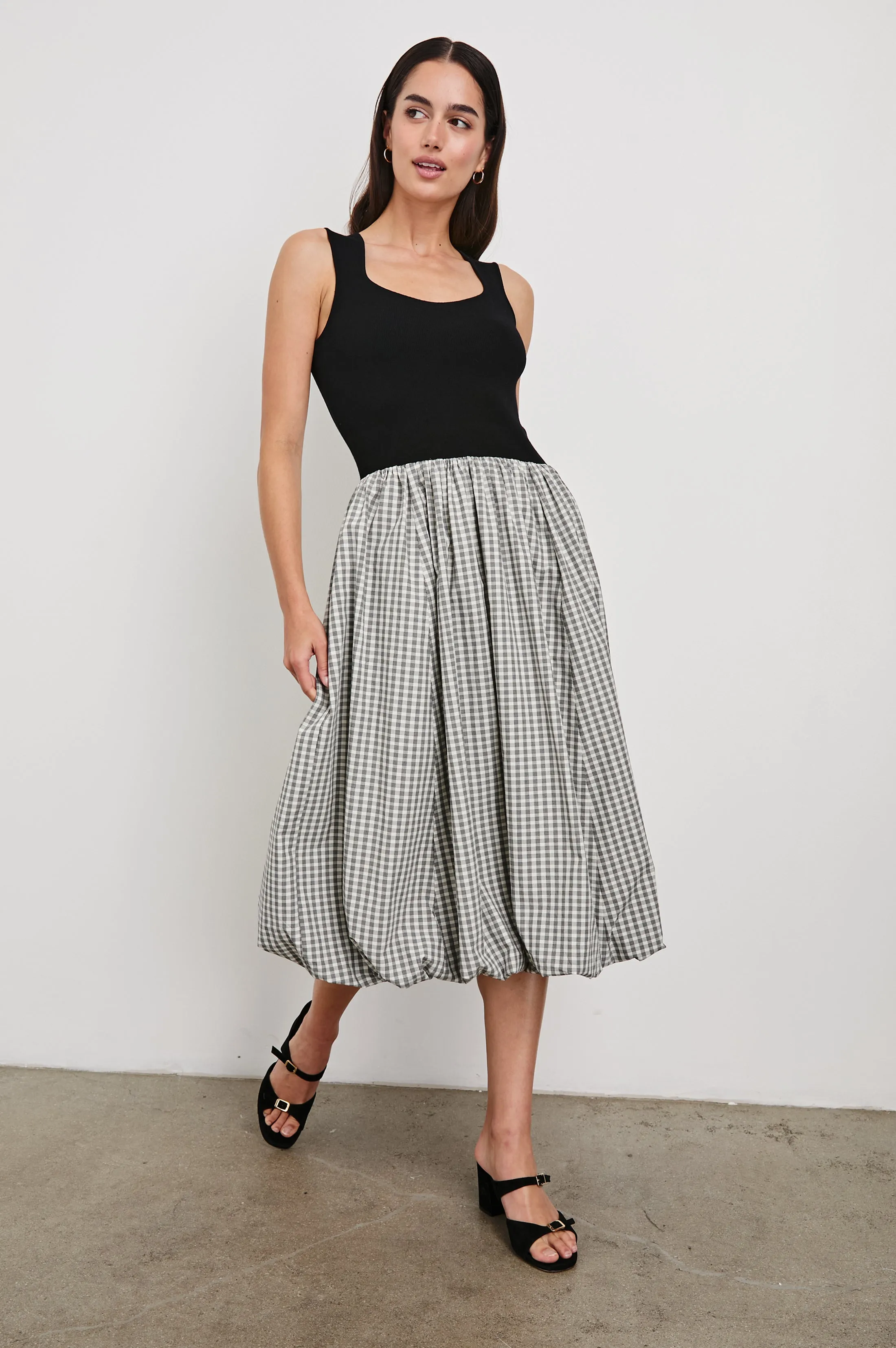 ROSALIND DRESS - IVORY JET GINGHAM sold by Rails product image thumbnail 4