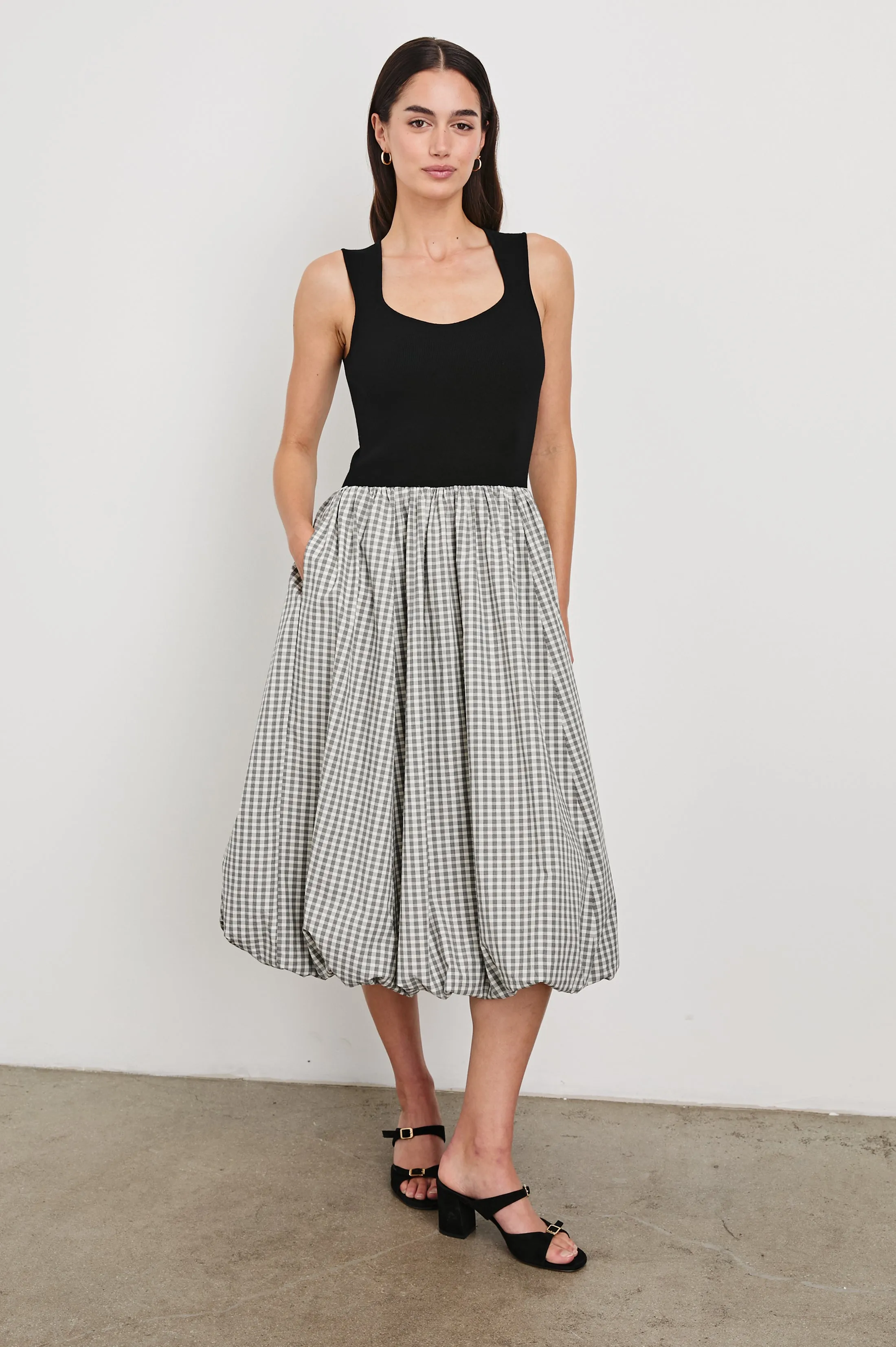 ROSALIND DRESS - IVORY JET GINGHAM sold by Rails product image thumbnail 3