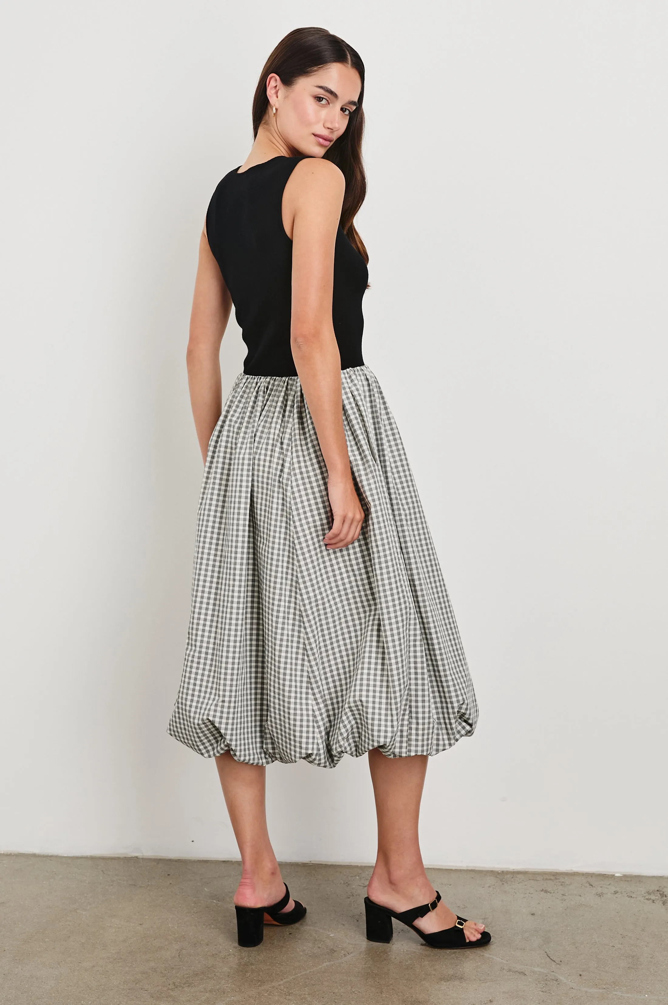 ROSALIND DRESS - IVORY JET GINGHAM sold by Rails product image thumbnail 5