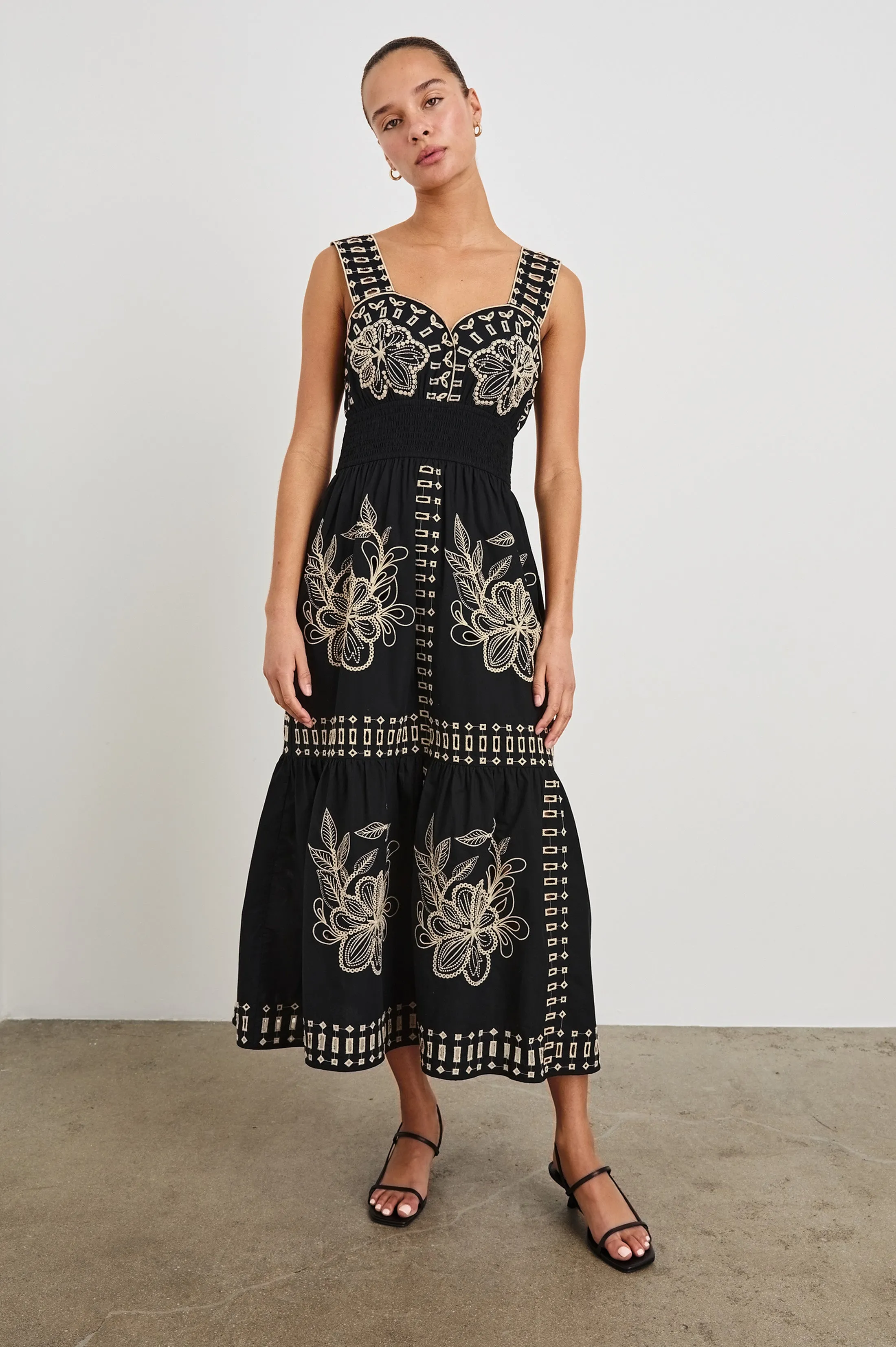 FAWN DRESS - BLACK TAN EMBROIDERY sold by Rails product image thumbnail 3