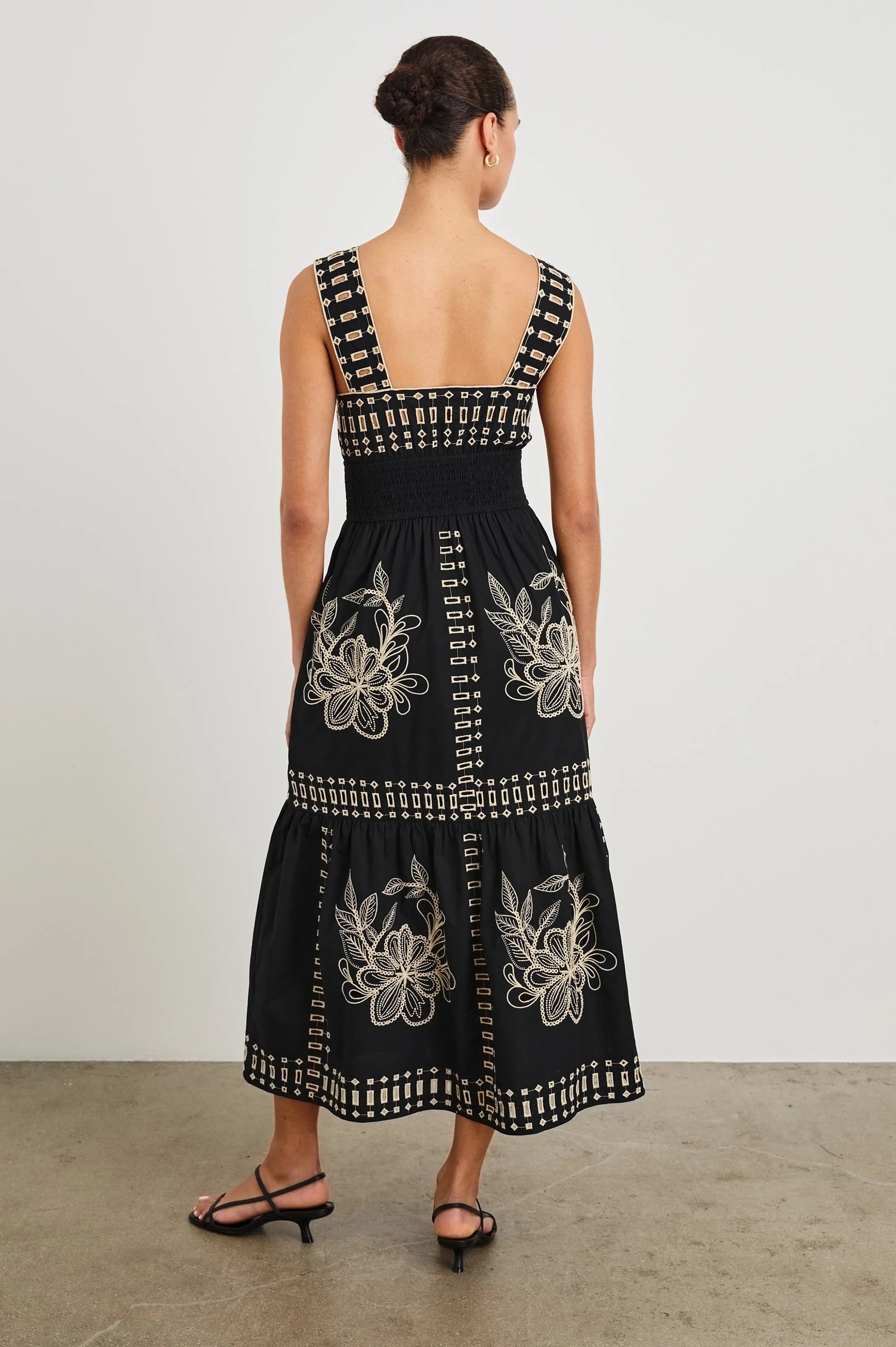 FAWN DRESS - BLACK TAN EMBROIDERY sold by Rails product image thumbnail 4