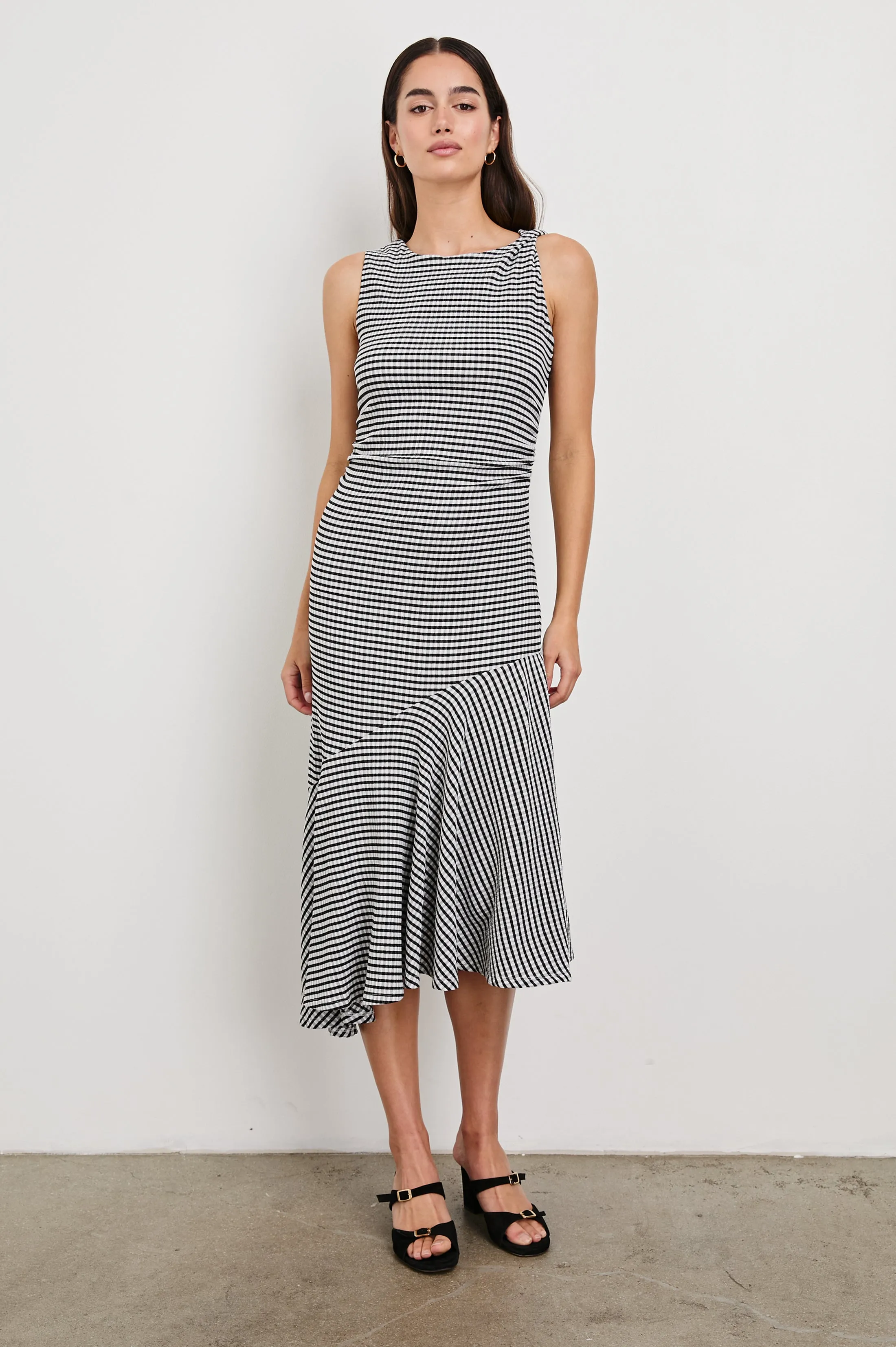 DAIJA DRESS - BLACK GINGHAM sold by Rails