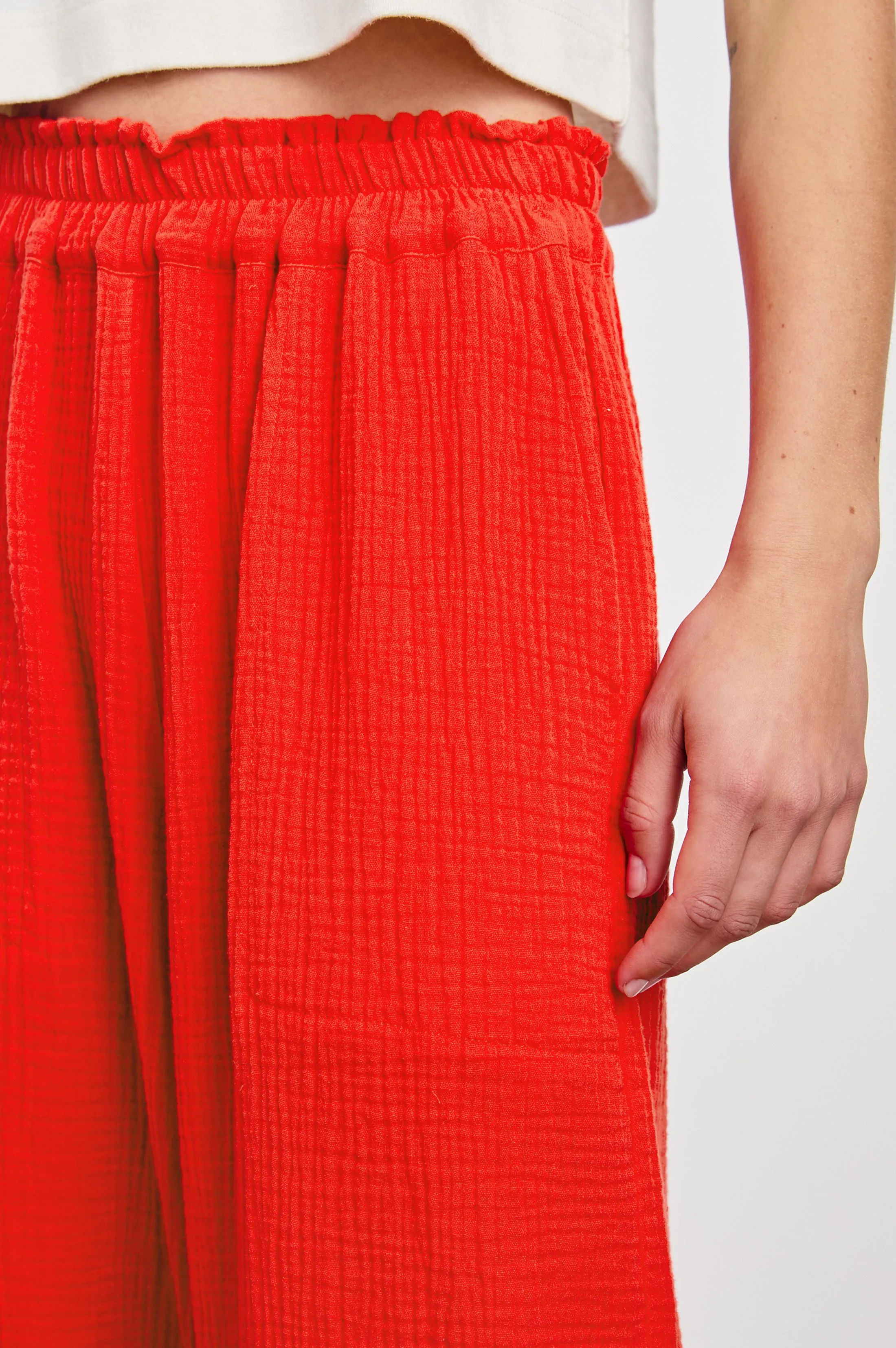 LEON CROP PANT - CHERRY sold by Rails product image thumbnail 2