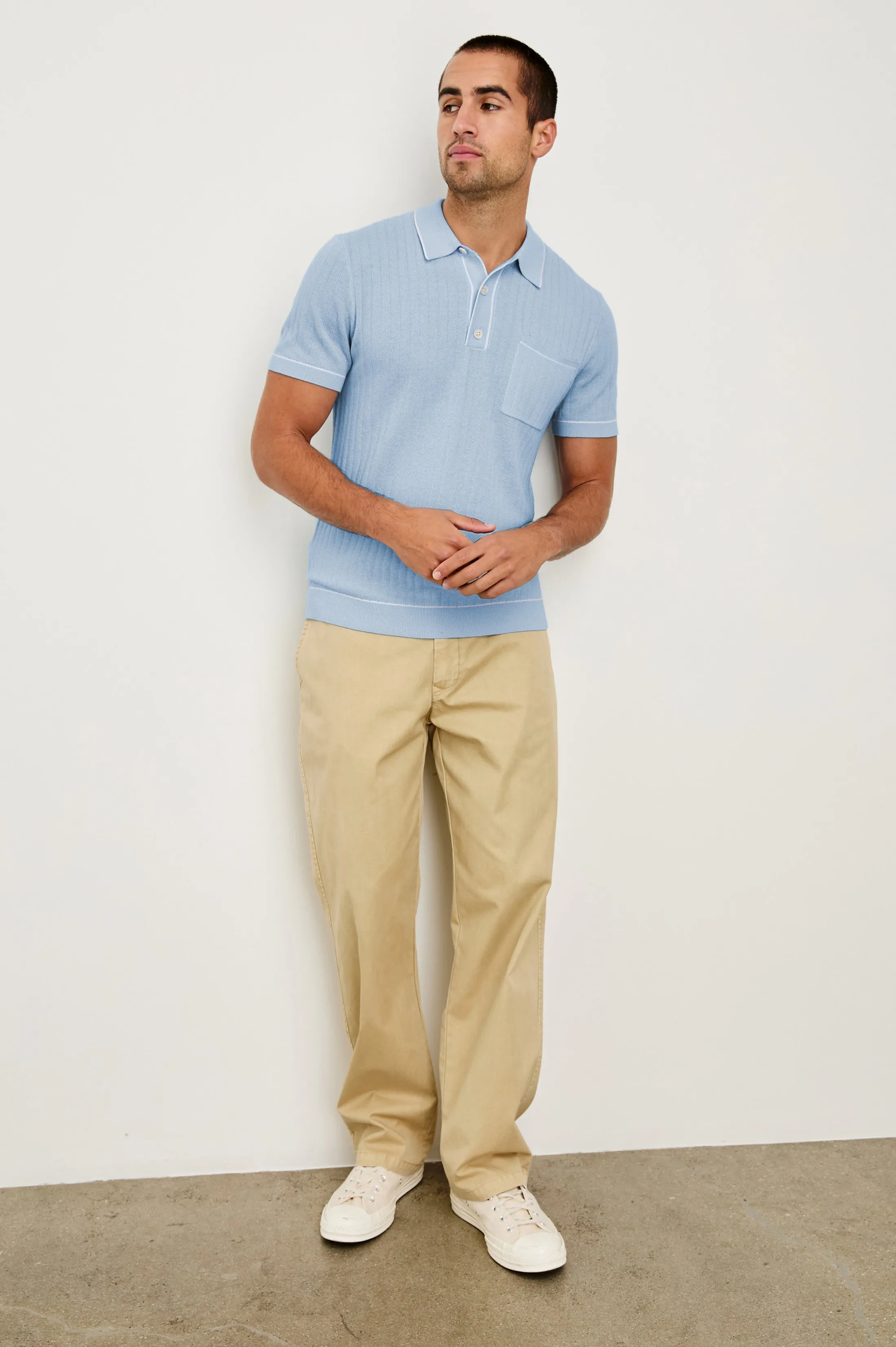 HARDY POLO SHIRT - LIGHT BLUE MELANGE sold by Rails product image thumbnail 4