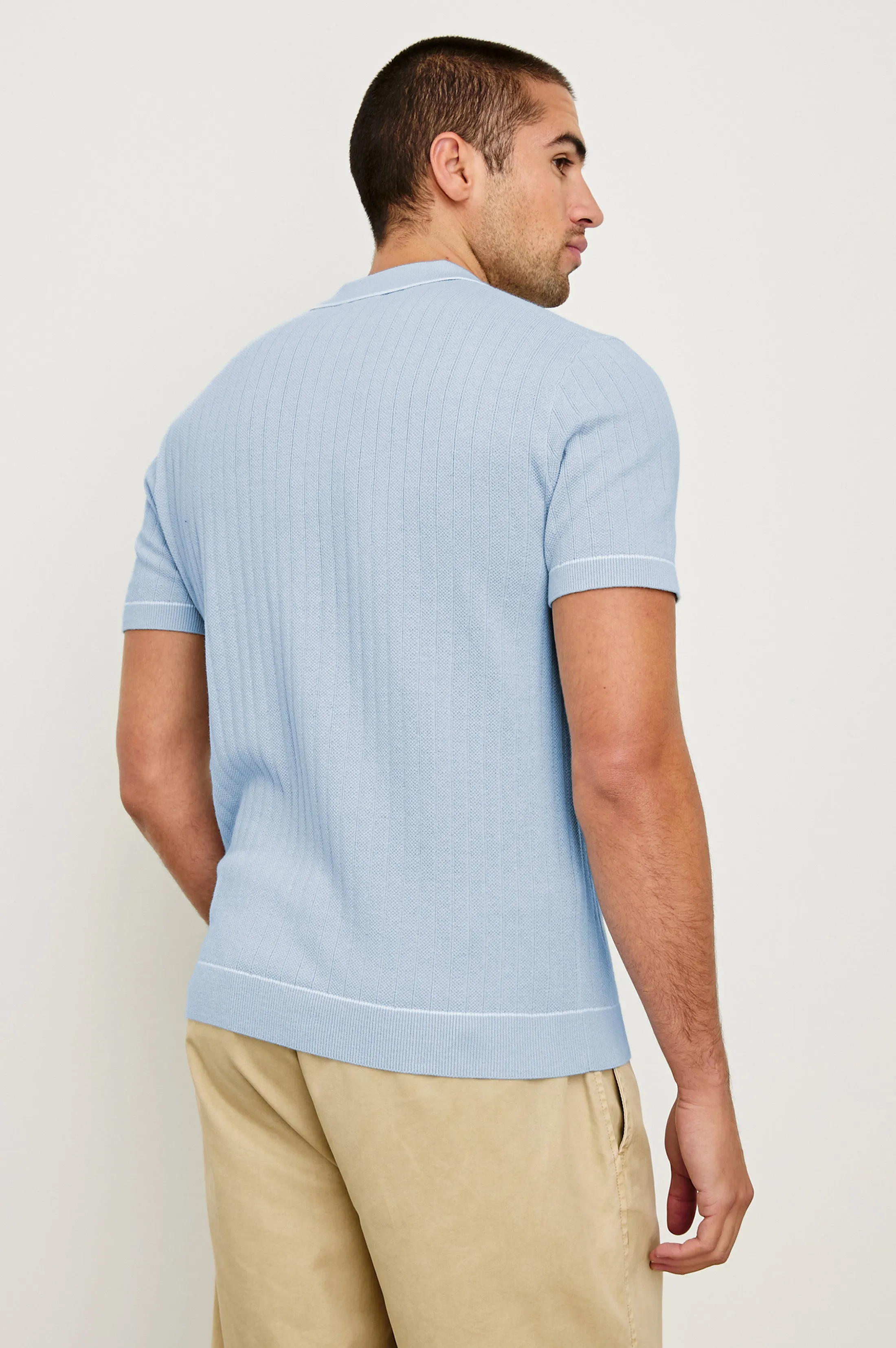 HARDY POLO SHIRT - LIGHT BLUE MELANGE sold by Rails product image thumbnail 5