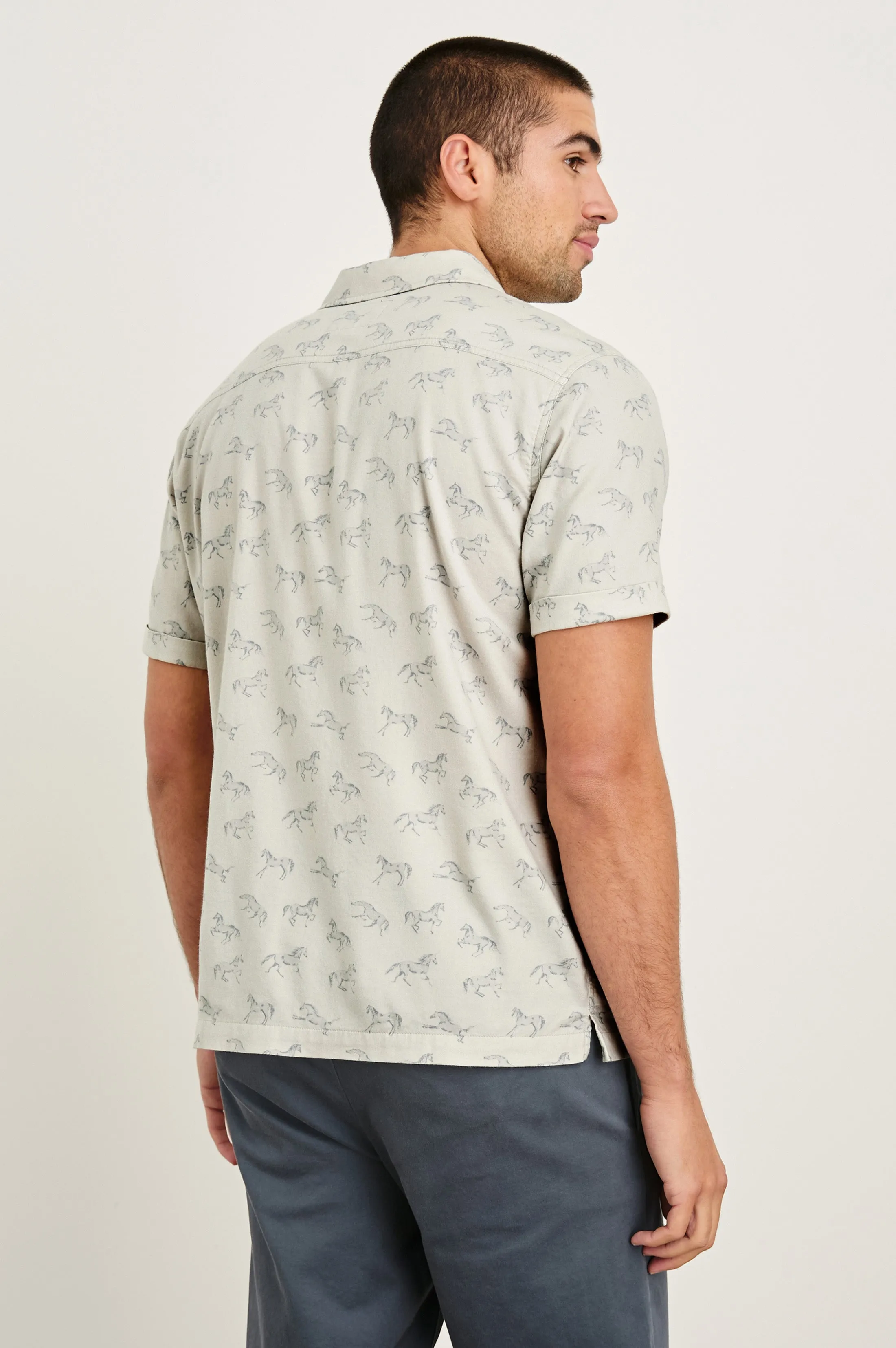 MORENO SHIRT - STALLION PARCHMENT INDIGO sold by Rails product image thumbnail 5