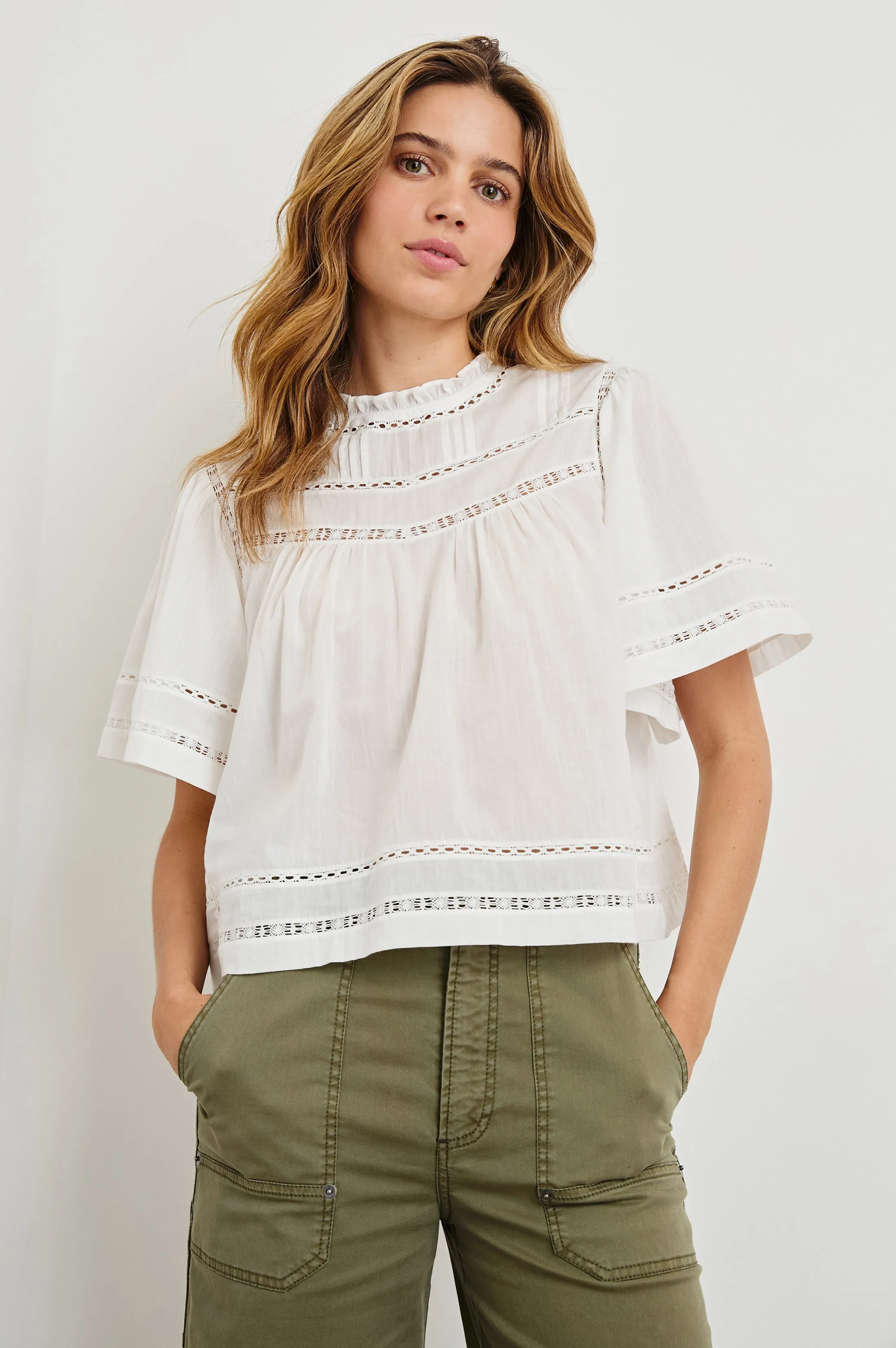 DAISY TOP - WHITE sold by Rails