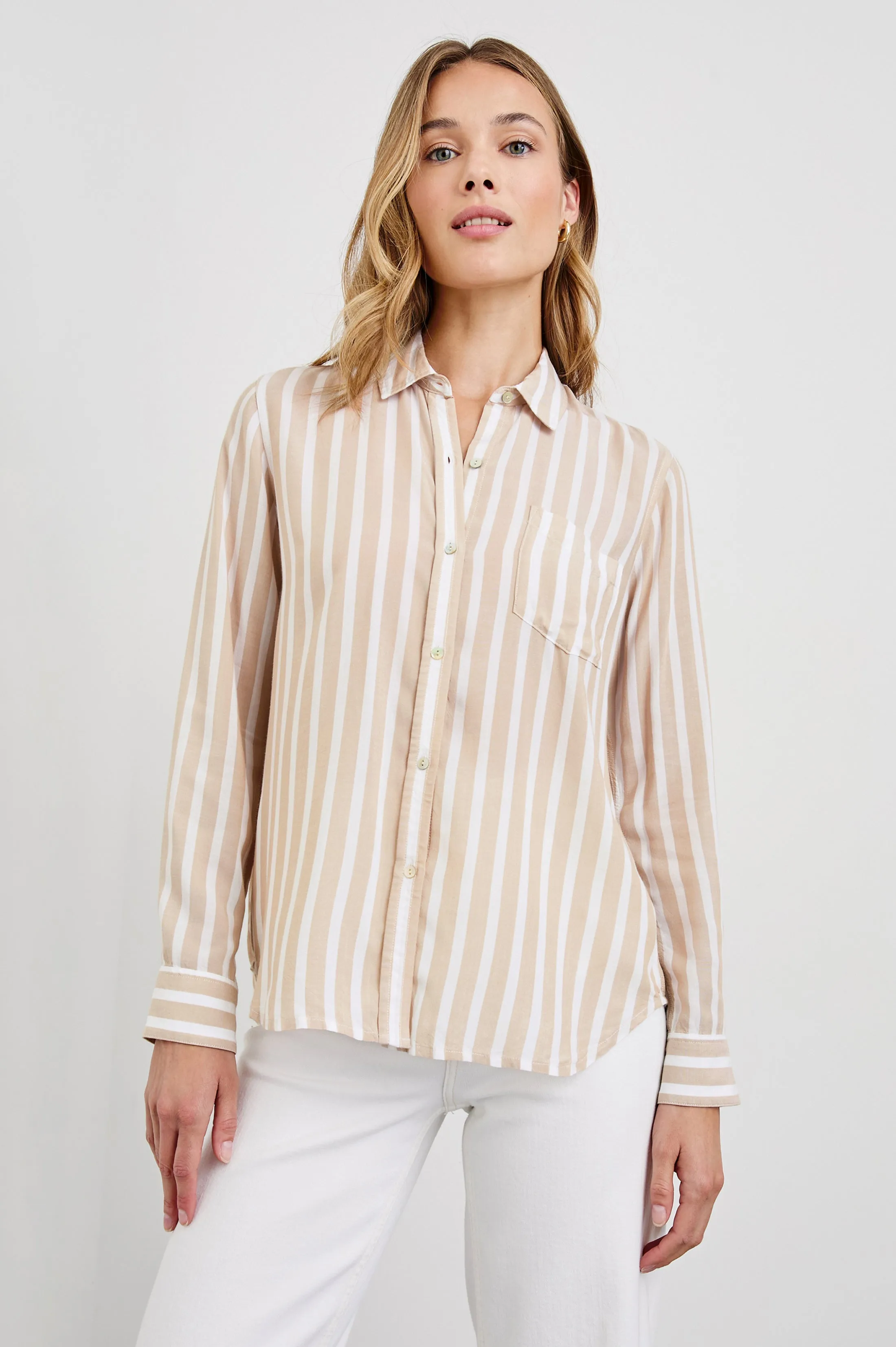 WREN SHIRT - NATURAL STRIPE sold by Rails product image thumbnail 3