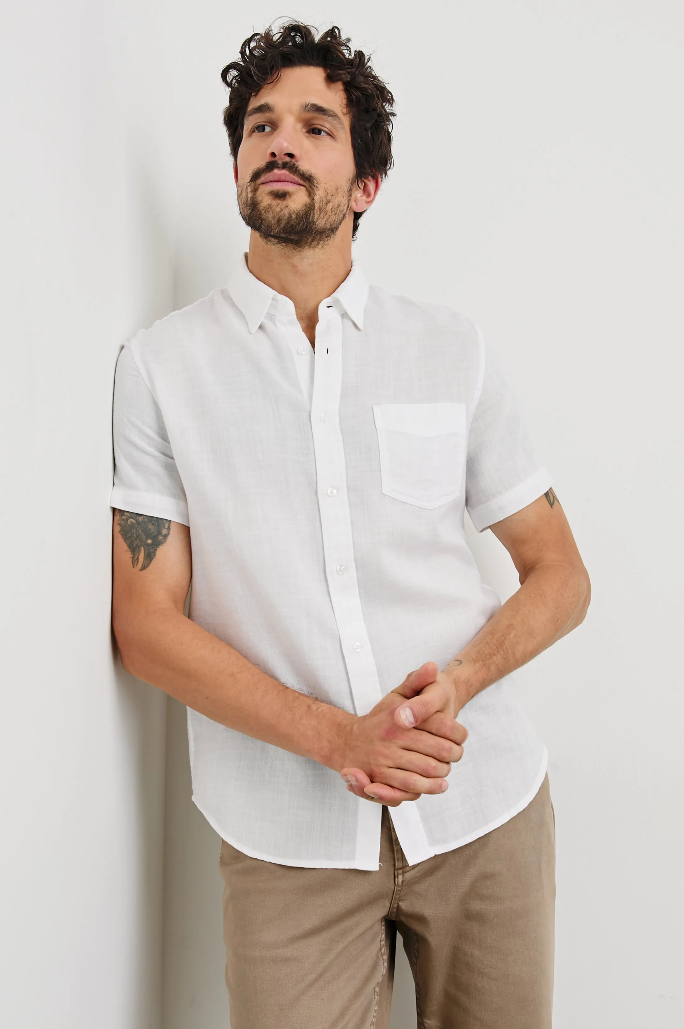 FAIRFAX RELAXED FIT SHIRT - WHITE sold by Rails