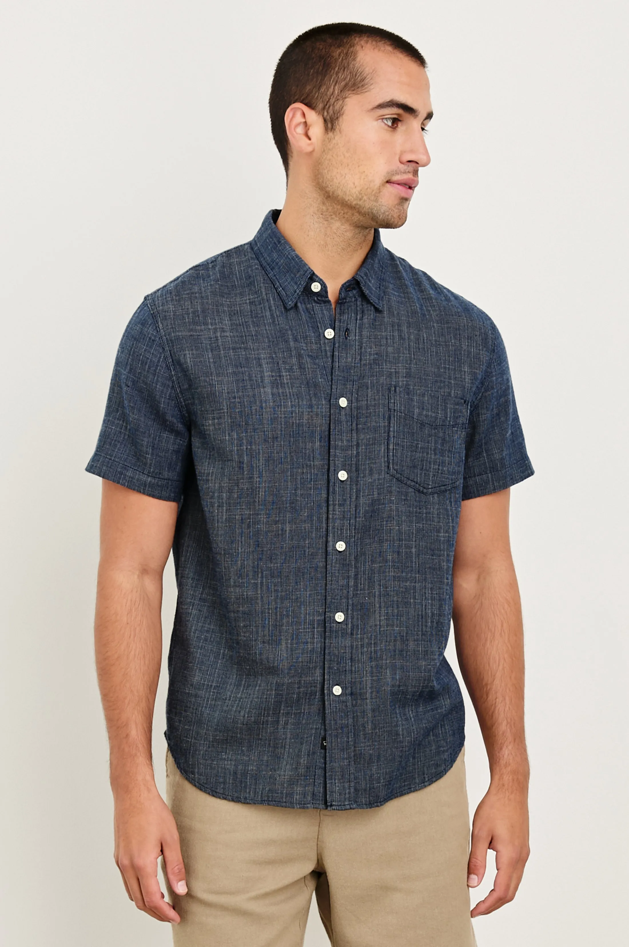 FAIRFAX RELAXED FIT SHIRT - NAVY ETCH sold by Rails