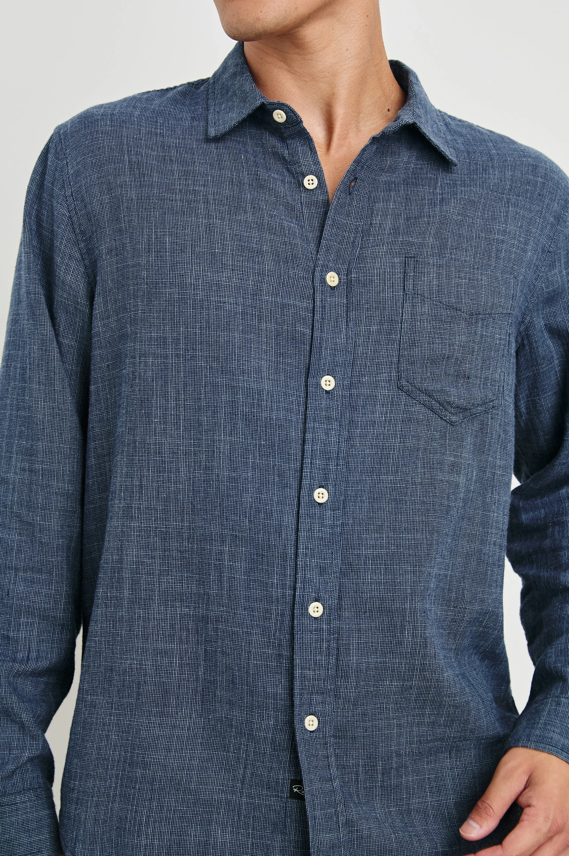WYATT RELAXED FIT SHIRT - NAVY ETCH sold by Rails product image thumbnail 2