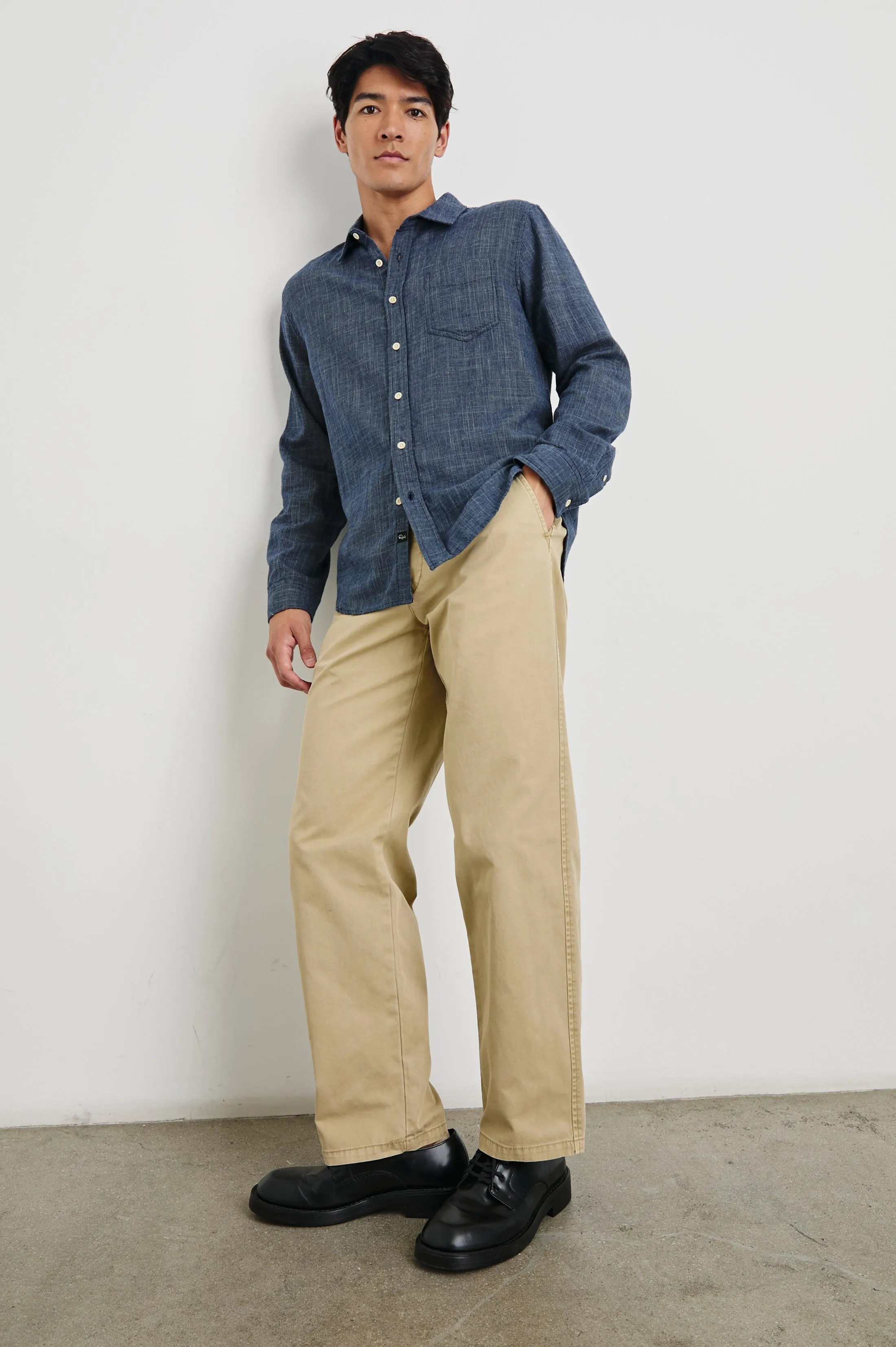 WYATT RELAXED FIT SHIRT - NAVY ETCH sold by Rails product image thumbnail 4