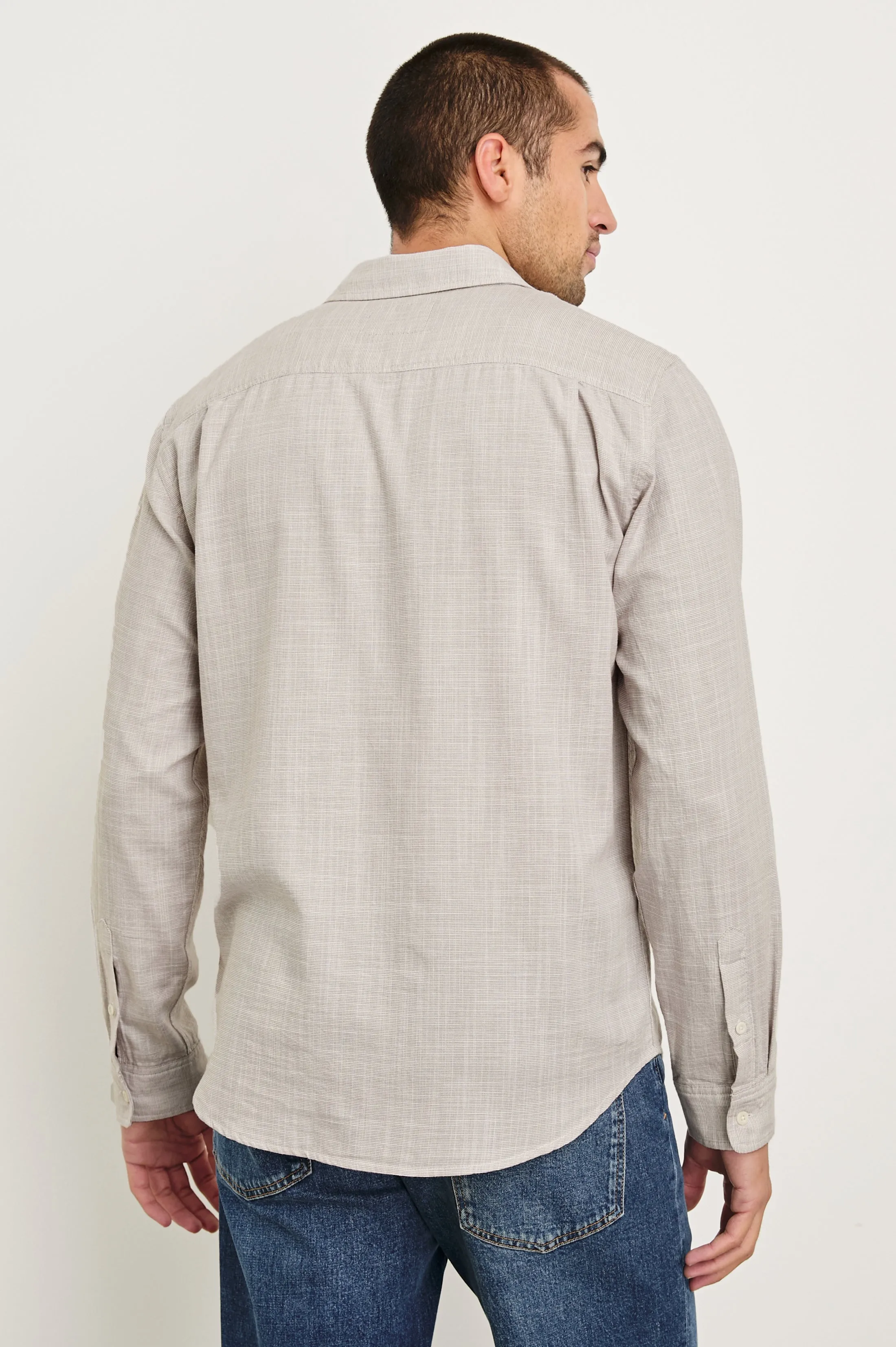 WYATT RELAXED FIT SHIRT - TAHINI ETCH sold by Rails product image thumbnail 4