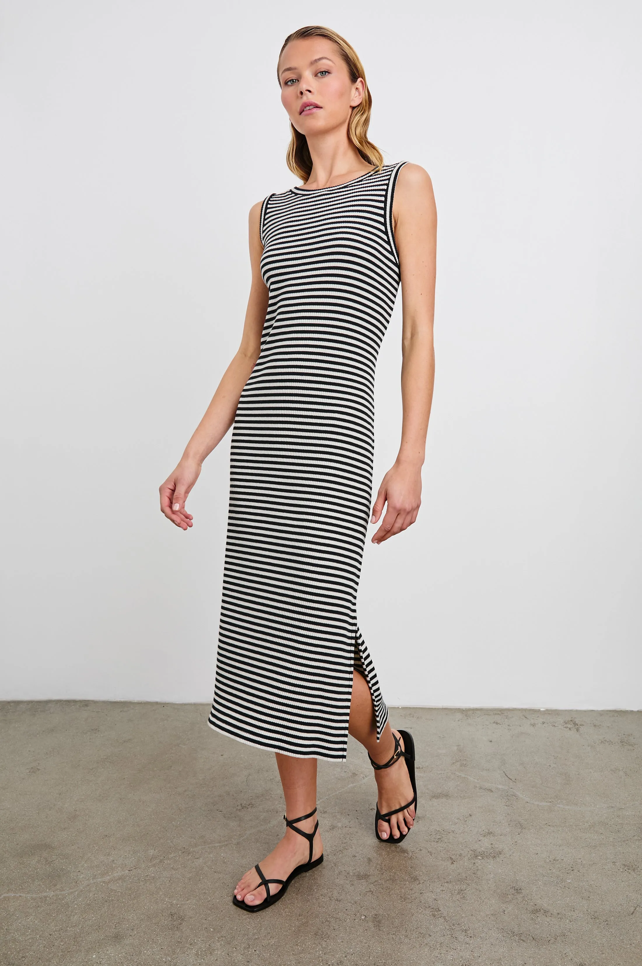 THE TANK DRESS - BLACK BIRCH STRIPE sold by Rails product image thumbnail 3
