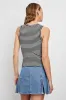 THE RACER TANK - BLACK BIRCH STRIPE sold by Rails