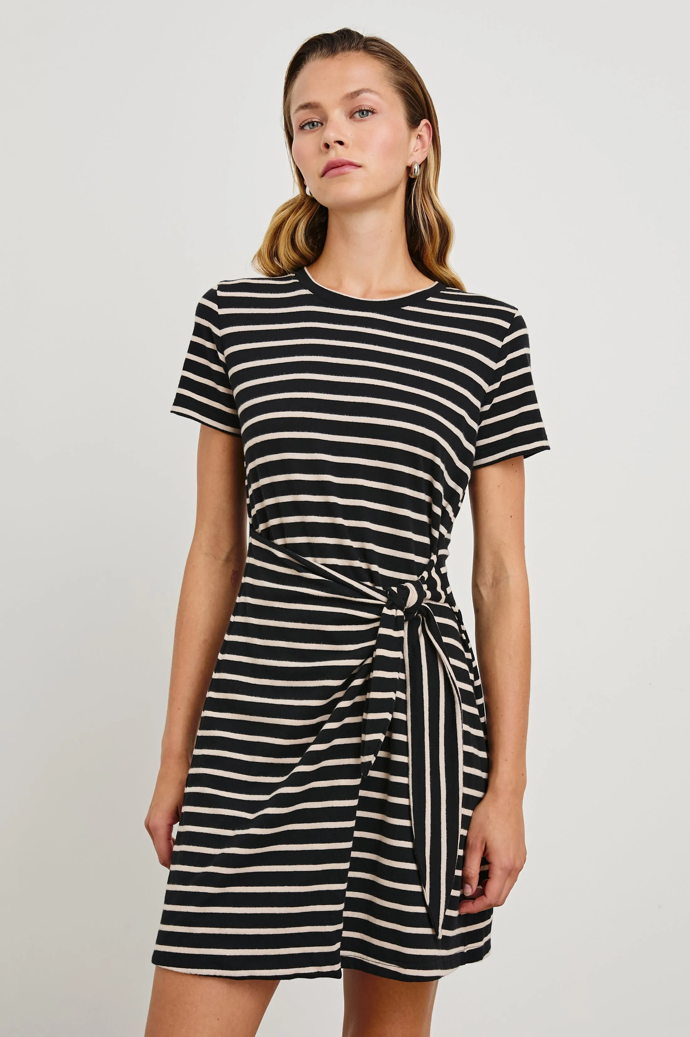 EDIE DRESS - BLACK IVORY STRIPE sold by Rails product image thumbnail 4