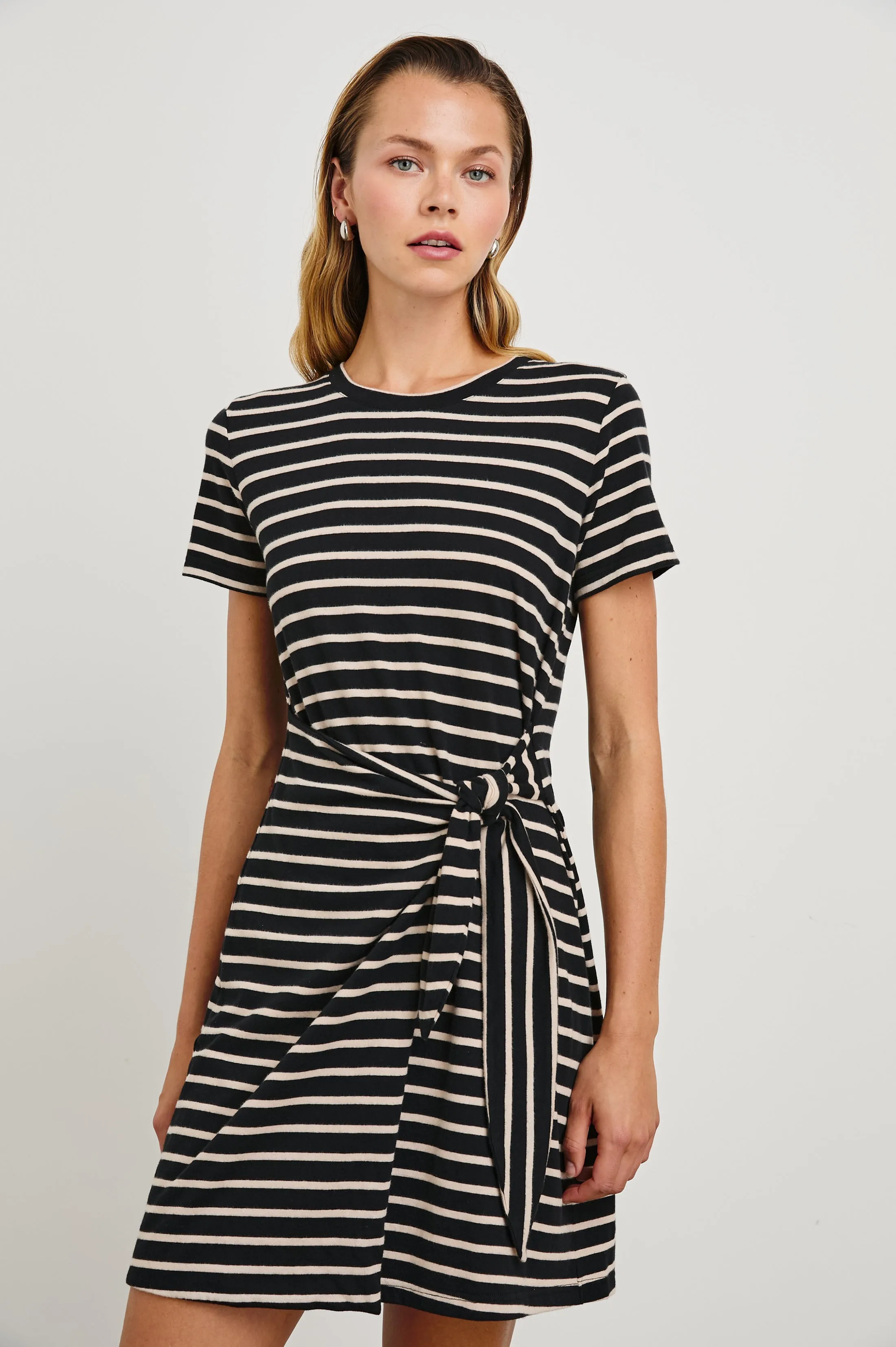 EDIE DRESS - BLACK IVORY STRIPE sold by Rails