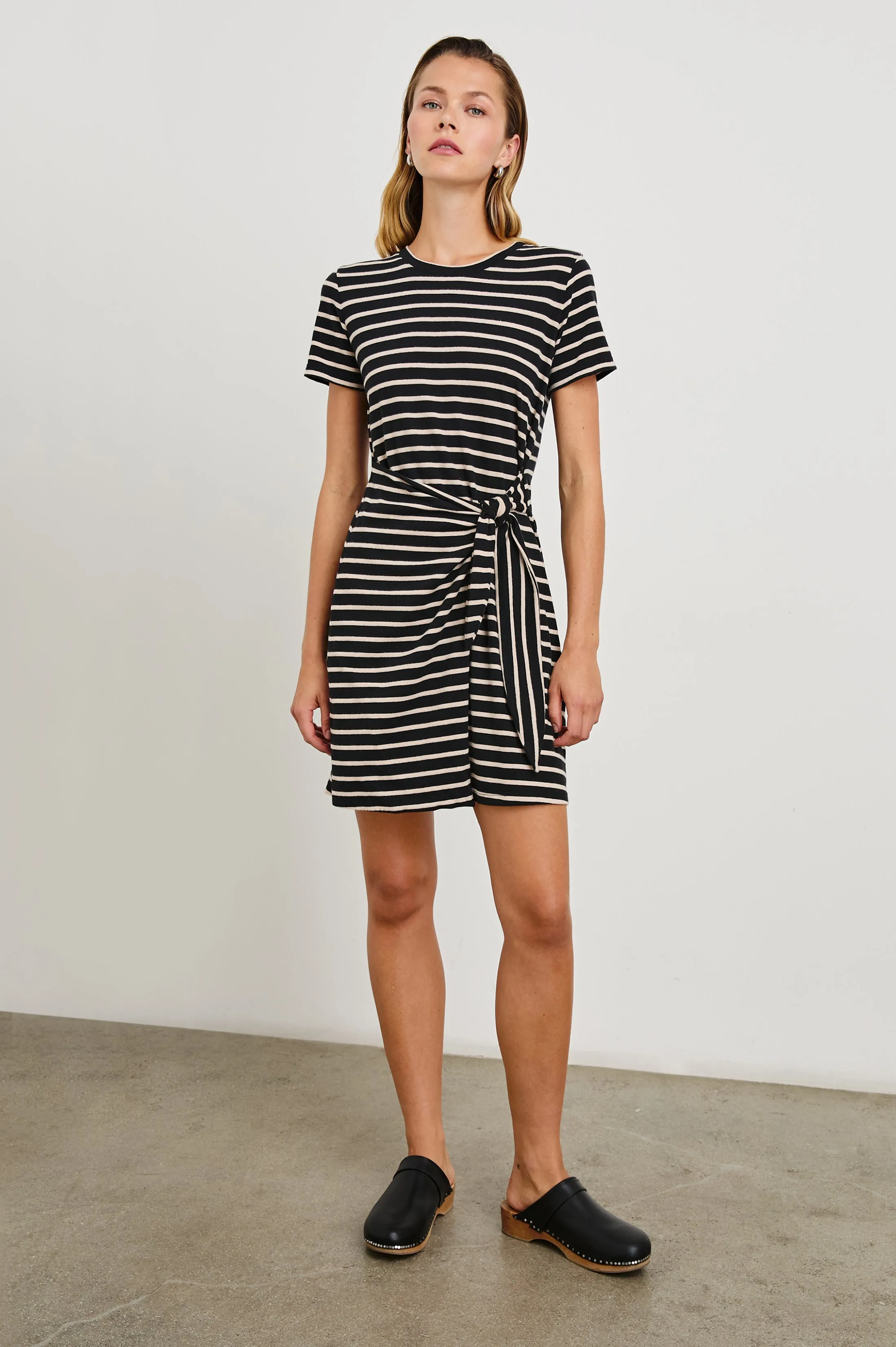 EDIE DRESS - BLACK IVORY STRIPE sold by Rails product image thumbnail 3