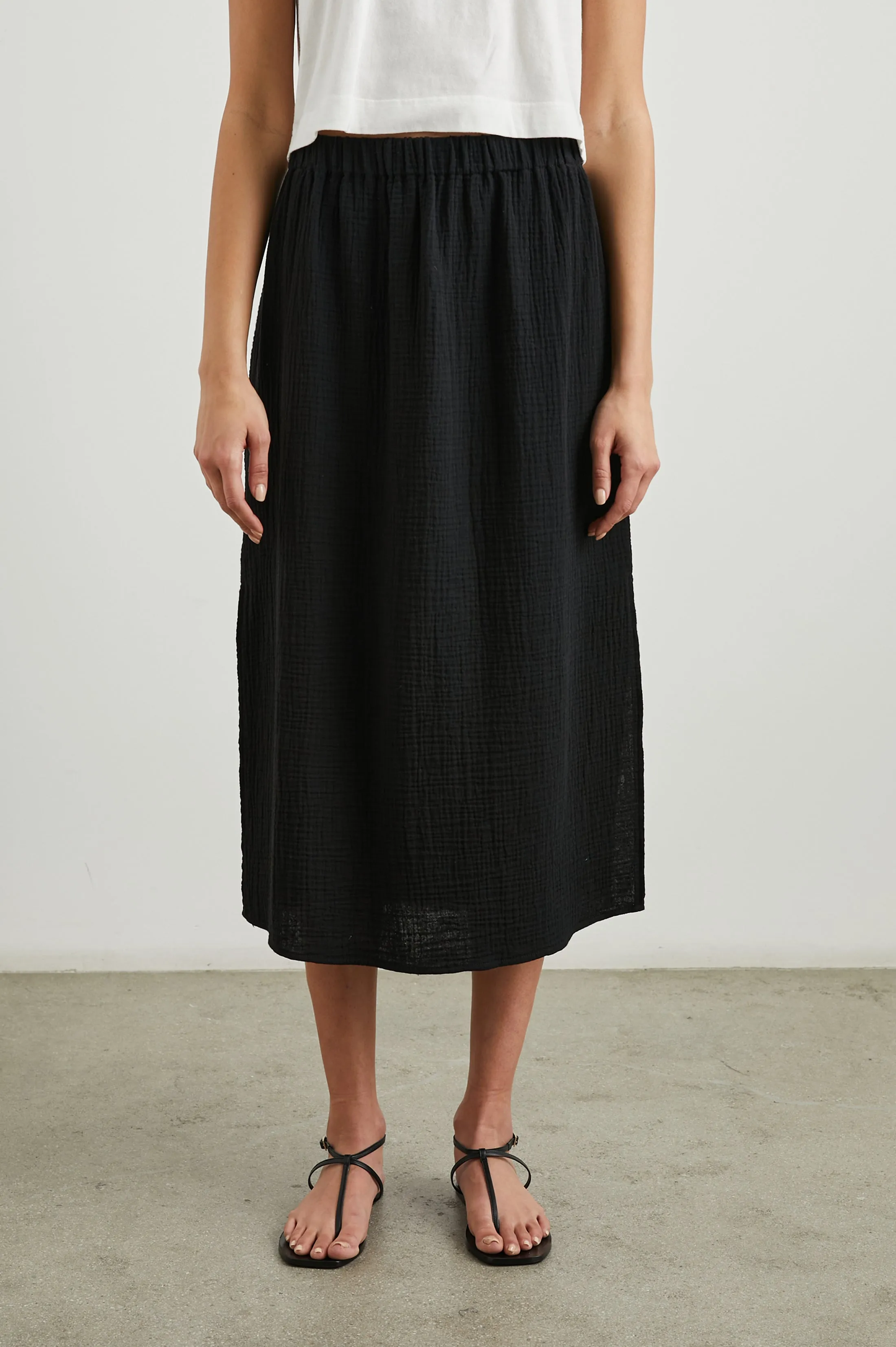 SORAYA SKIRT - BLACK sold by Rails