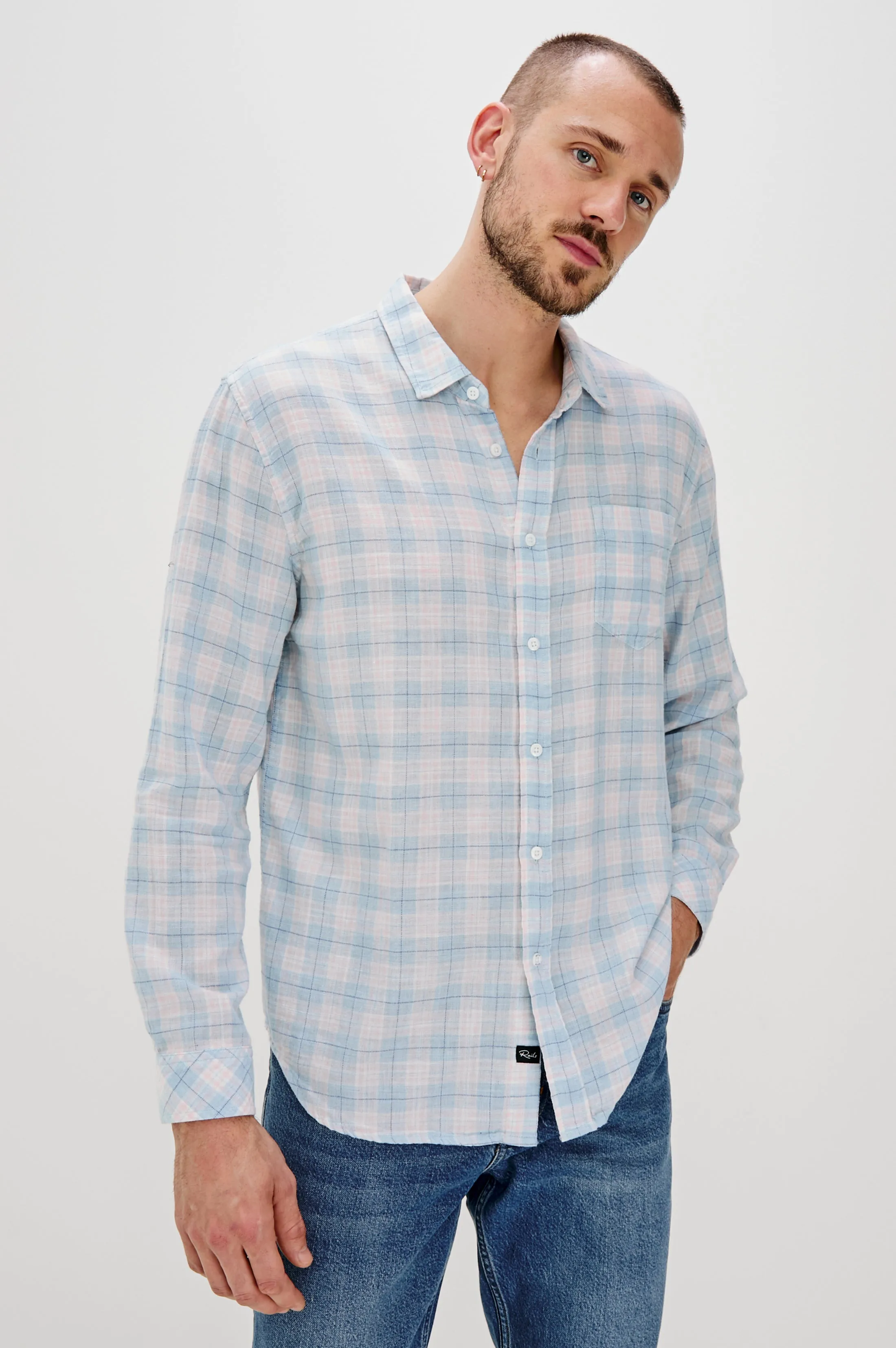 WYATT SHIRT - APRES OCEAN MELANGE sold by Rails product image thumbnail 4