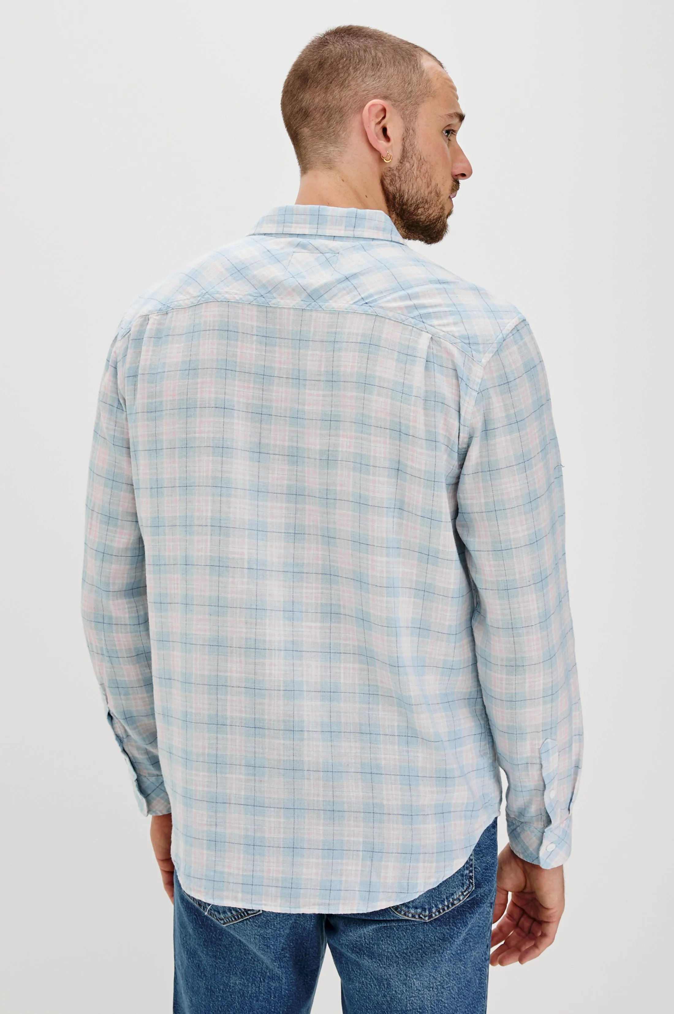 WYATT SHIRT - APRES OCEAN MELANGE sold by Rails product image thumbnail 5