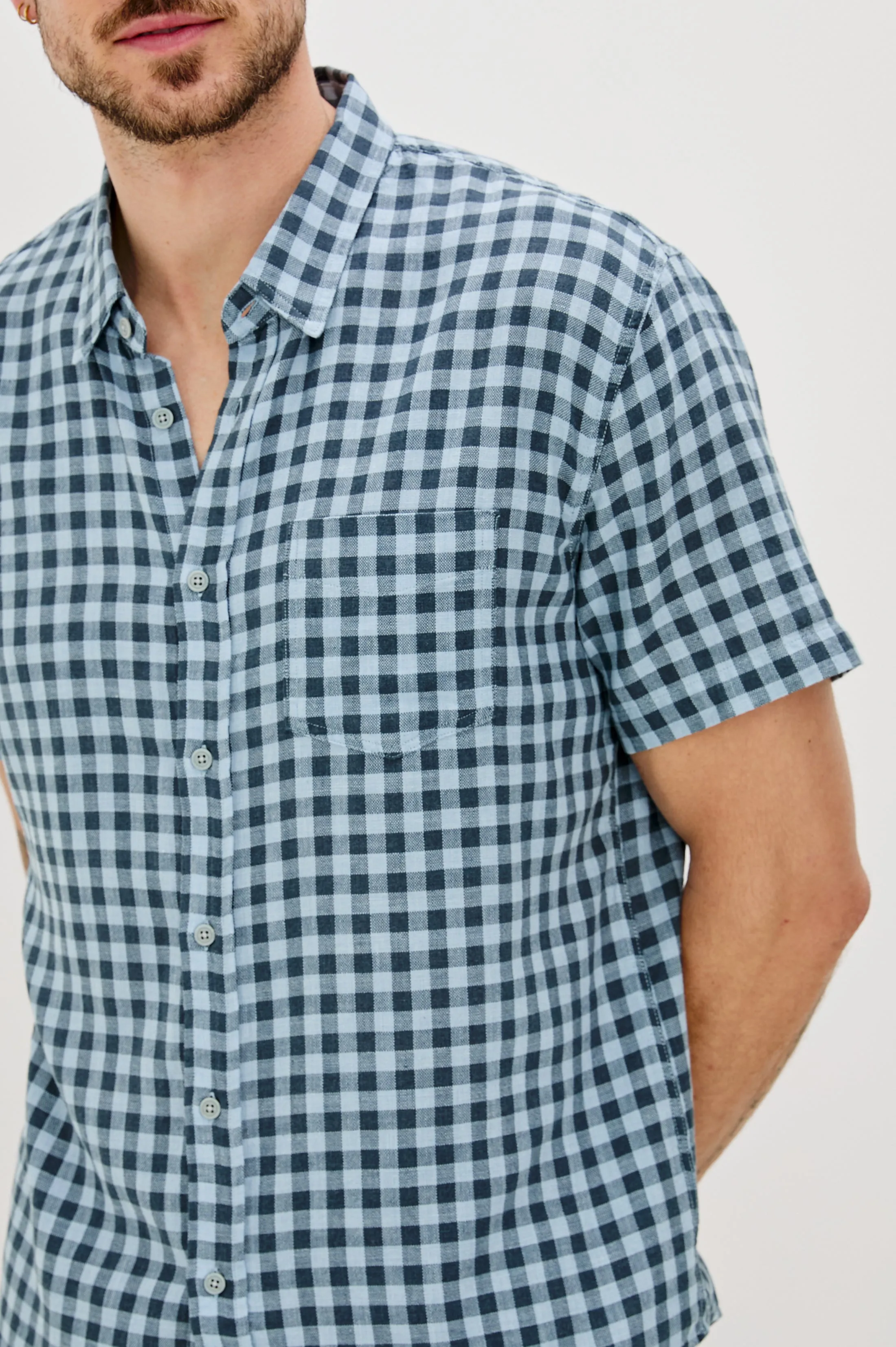 FAIRFAX SHIRT - BLACK OPAL SKY sold by Rails product image thumbnail 2