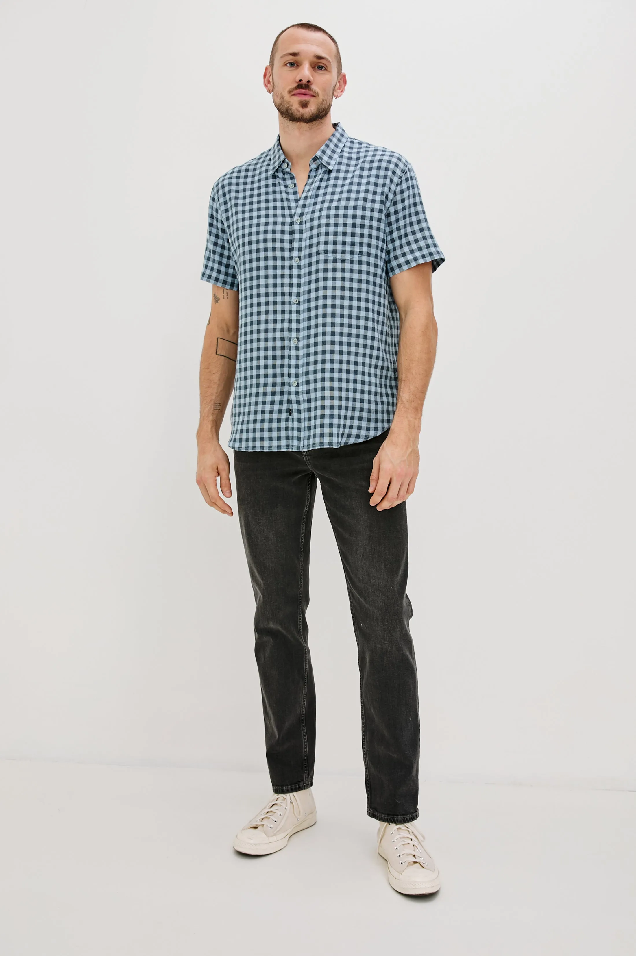 FAIRFAX SHIRT - BLACK OPAL SKY sold by Rails product image thumbnail 3