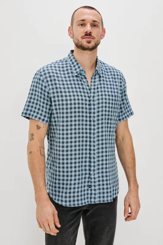 FAIRFAX SHIRT - BLACK OPAL SKY sold by Rails