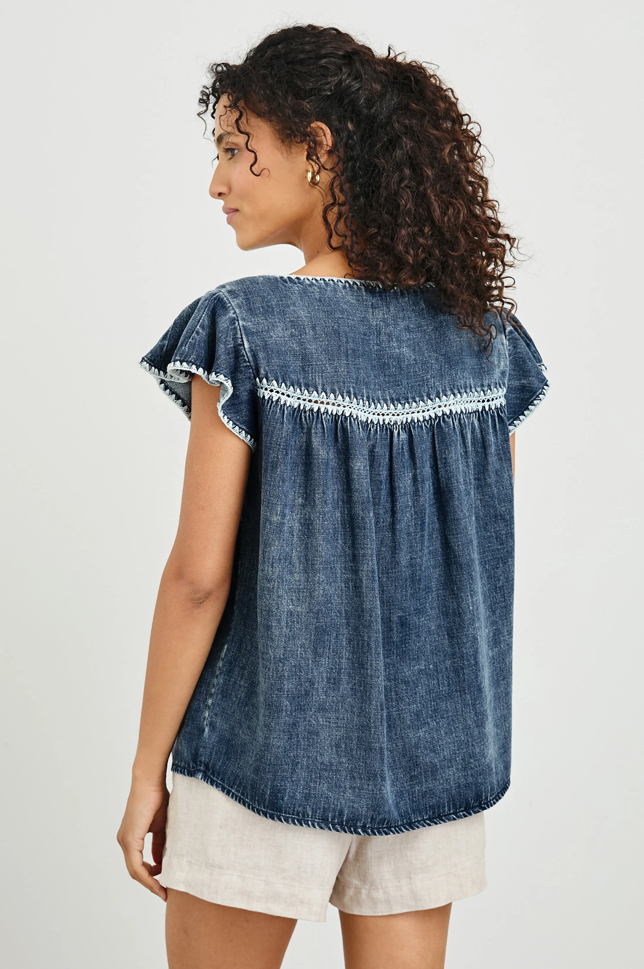 TAFIA TOP - CLASSIC BLUE sold by Rails product image thumbnail 5