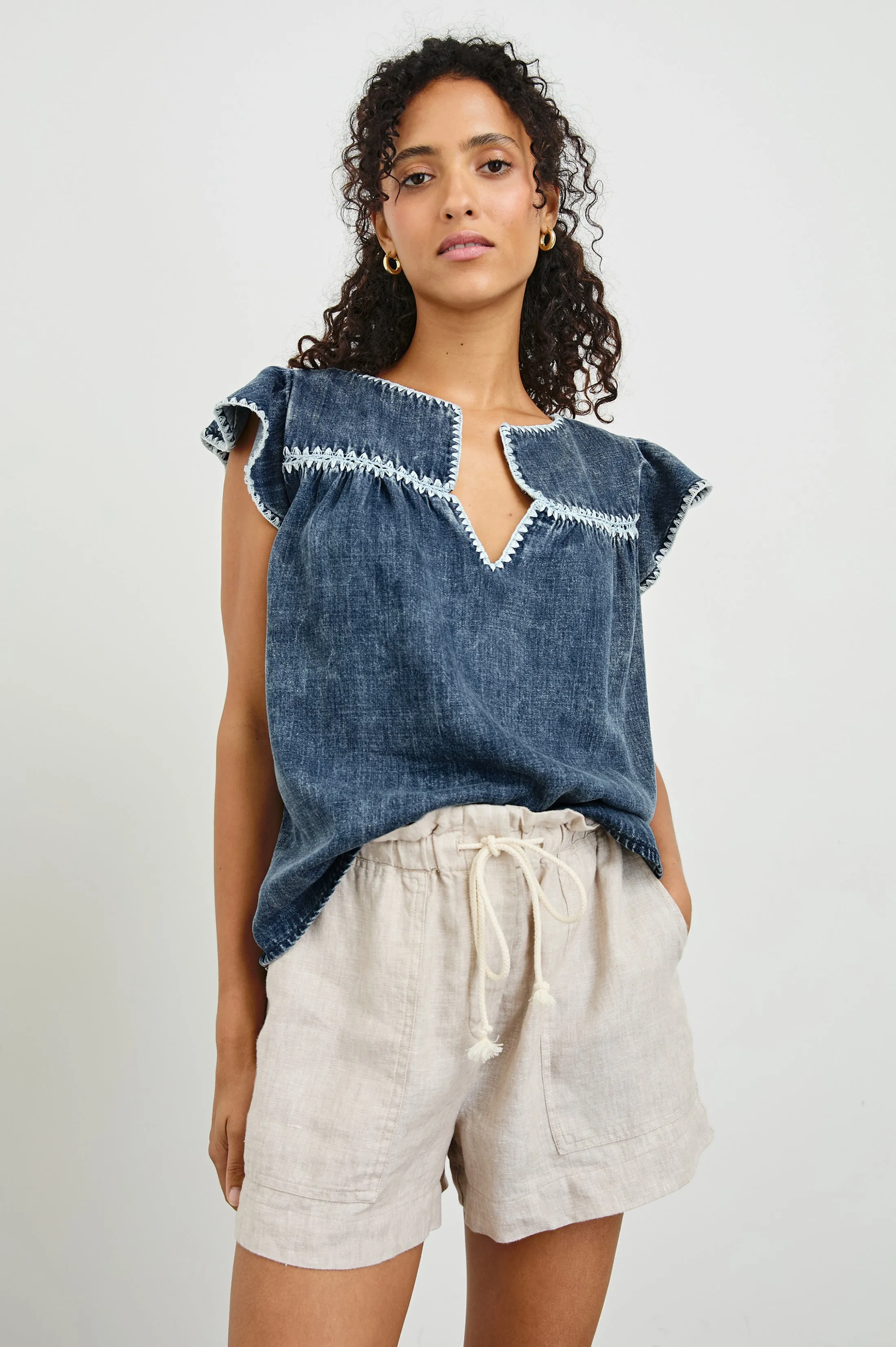 TAFIA TOP - CLASSIC BLUE sold by Rails product image thumbnail 4