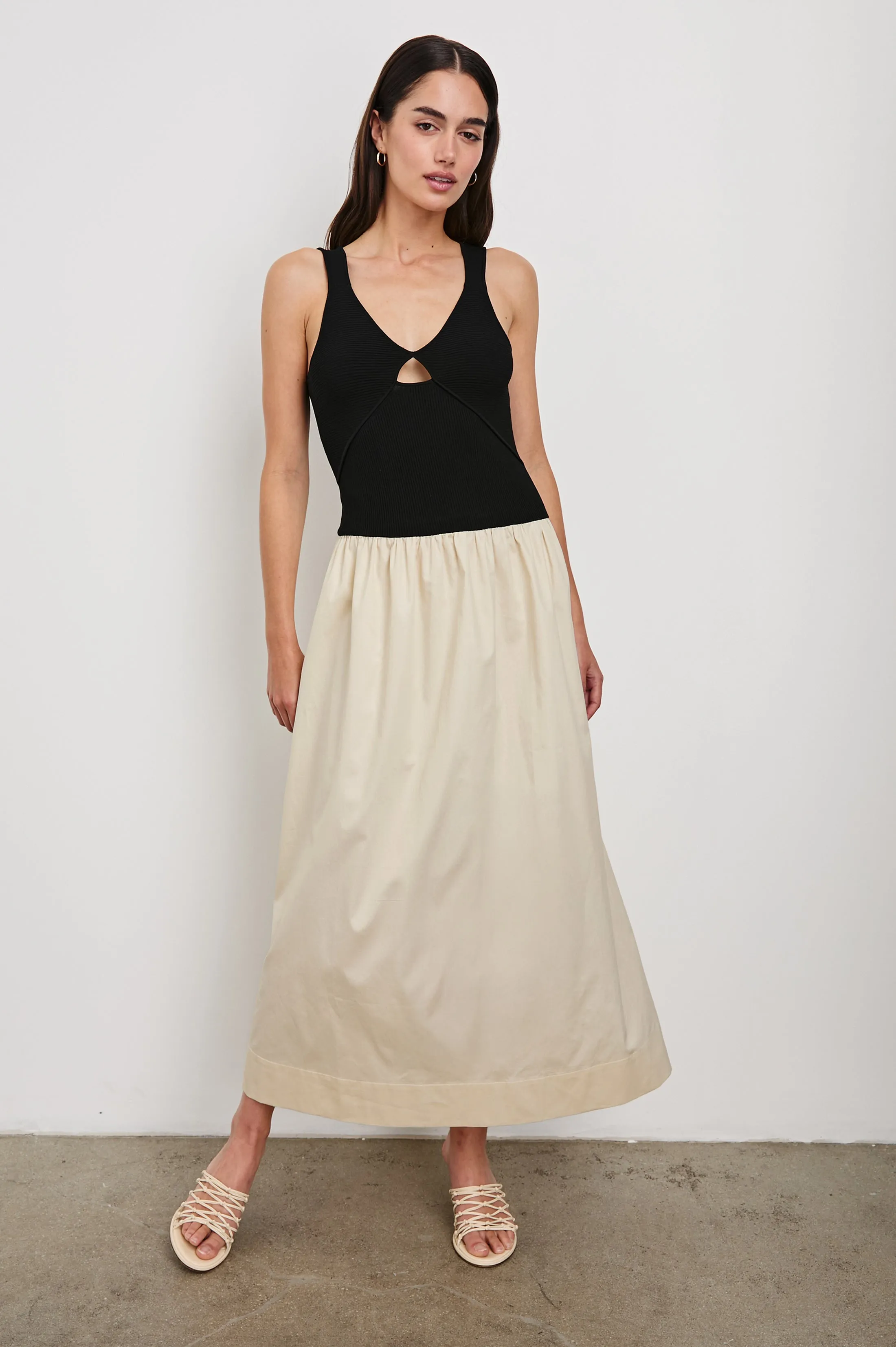 RAQUEL DRESS - BLACK IVORY sold by Rails product image thumbnail 3
