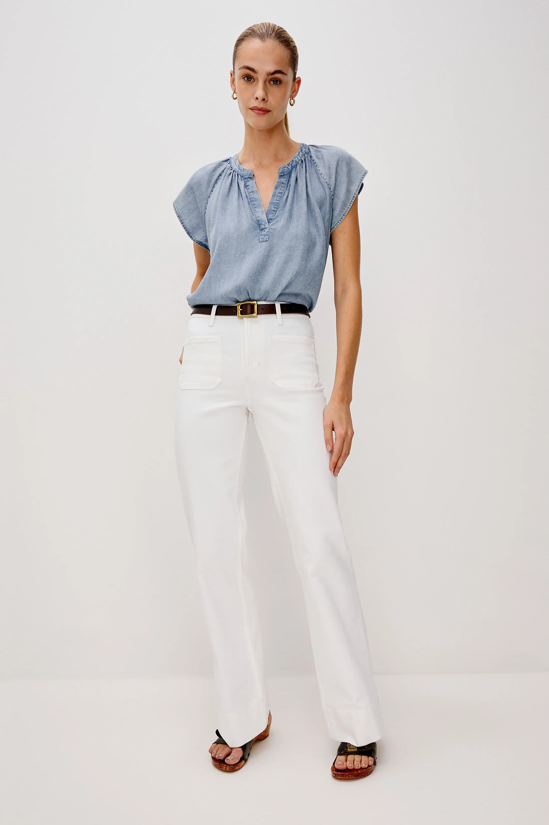 MARIBEL TOP - MEDIUM CLOUD WASH sold by Rails product image thumbnail 3