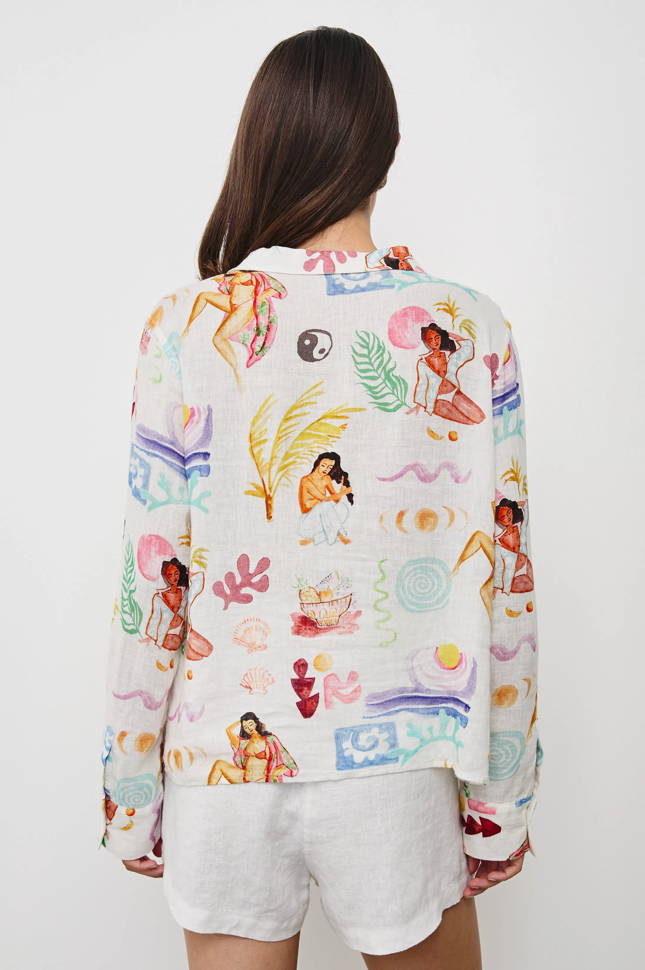 ELM SHIRT - IVORY BATHING LADIES sold by Rails product image thumbnail 4