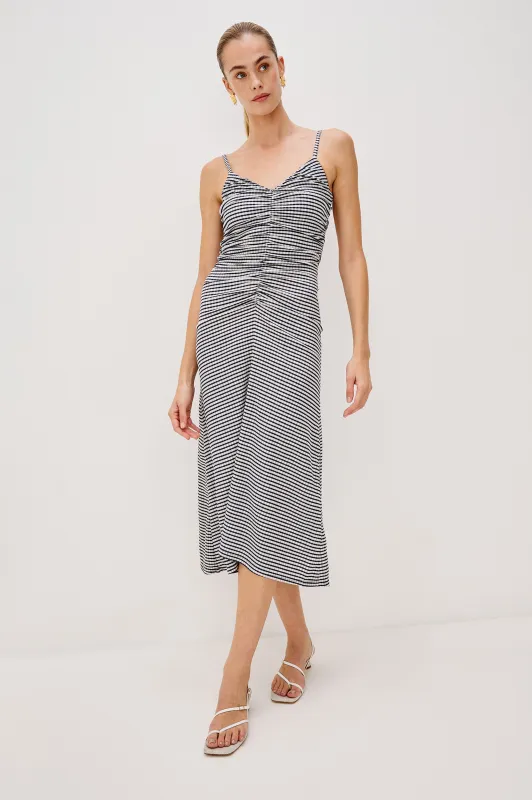 MARI DRESS - NAVY GINGHAM sold by Rails