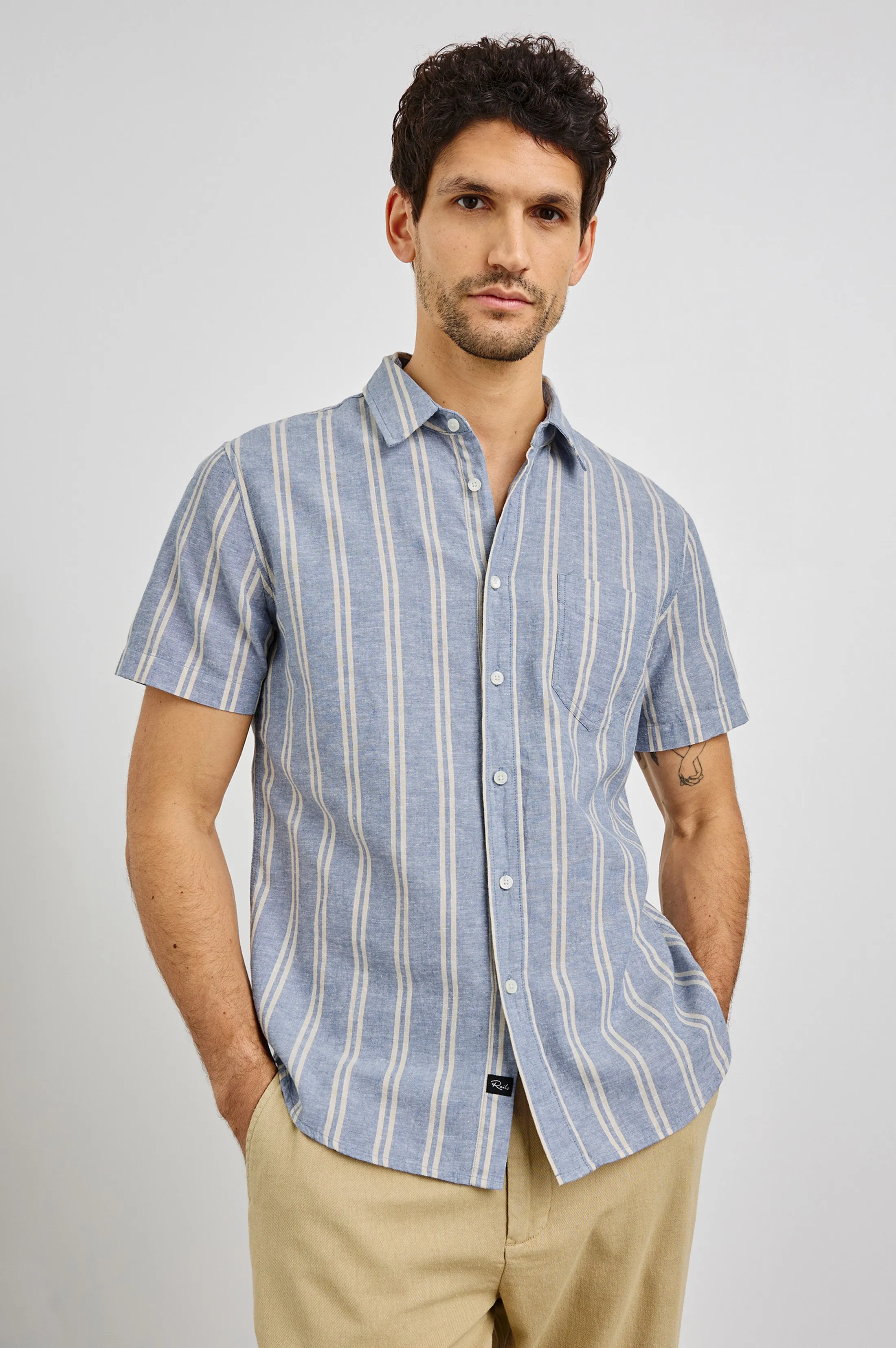 WILDER SHIRT - CHAMBRAY BUTTER sold by Rails