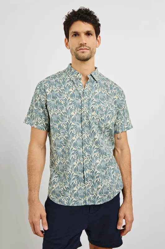 CARSON SHIRT - ECRU BANANA LEAF sold by Rails