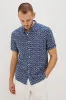 CARSON SHIRT - NERVOUS LEAF BLUE sold by Rails