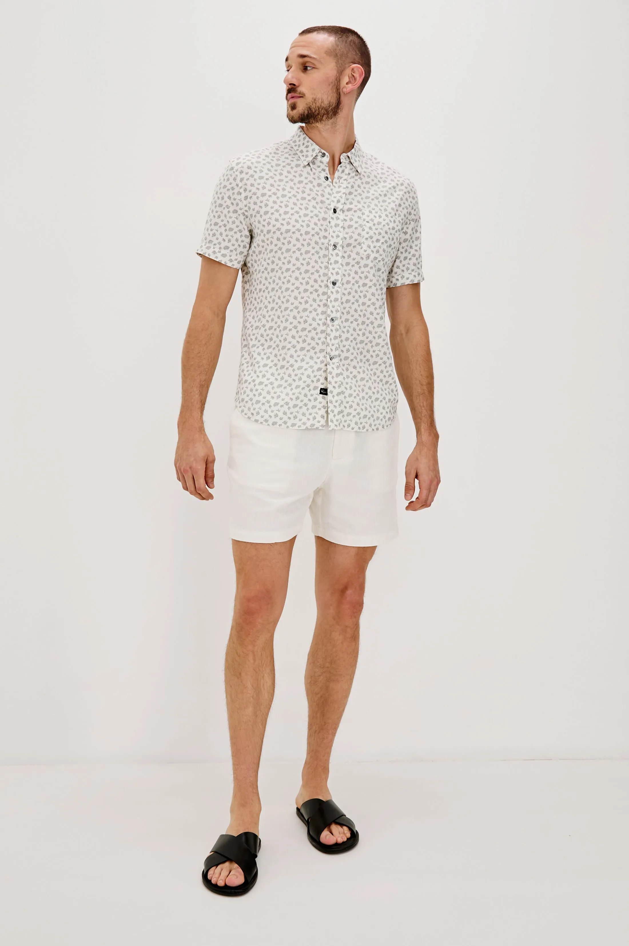 CARSON SHIRT - NERVOUS LEAF WHITE sold by Rails product image thumbnail 4
