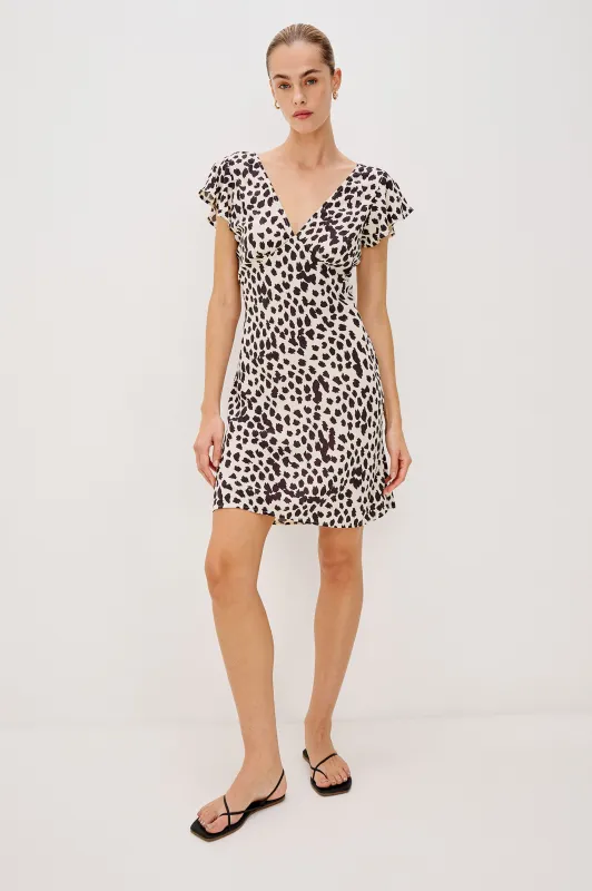 GIGI DRESS - TAUPE SPOTTED sold by Rails