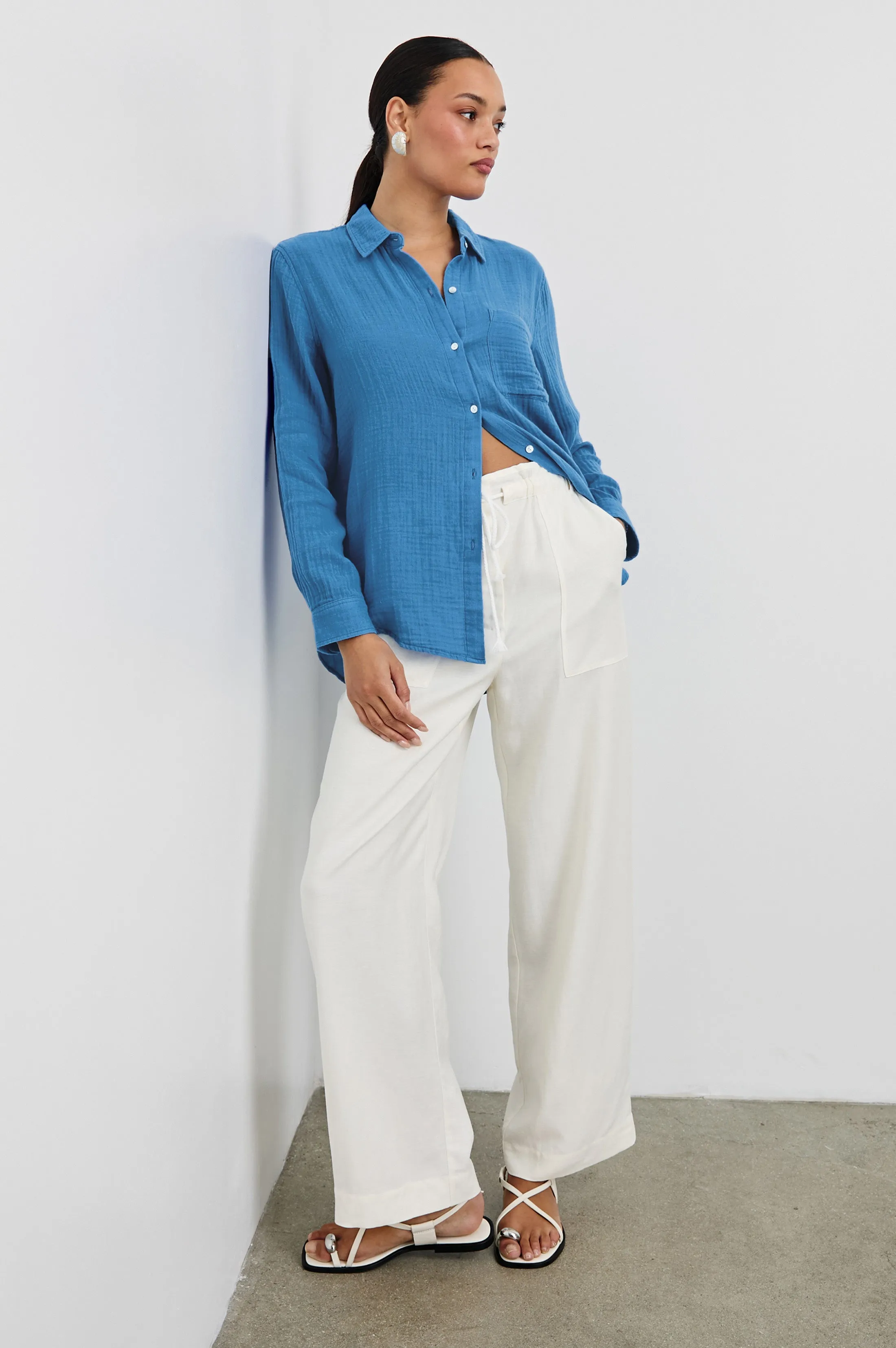 ELLIS SHIRT - FRENCH BLUE sold by Rails product image thumbnail 3