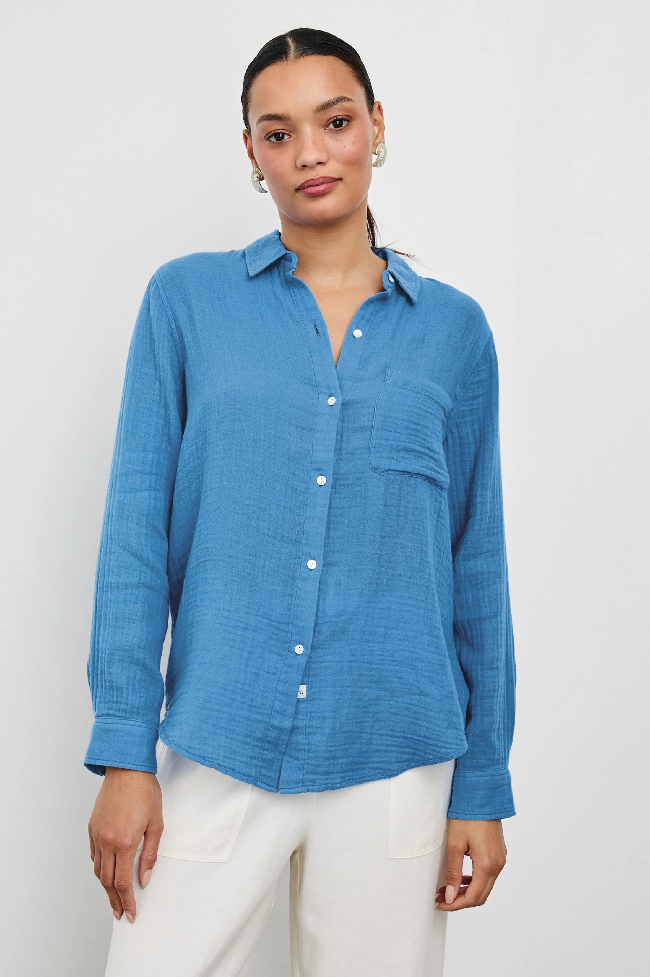 ELLIS SHIRT - FRENCH BLUE sold by Rails product image thumbnail 5