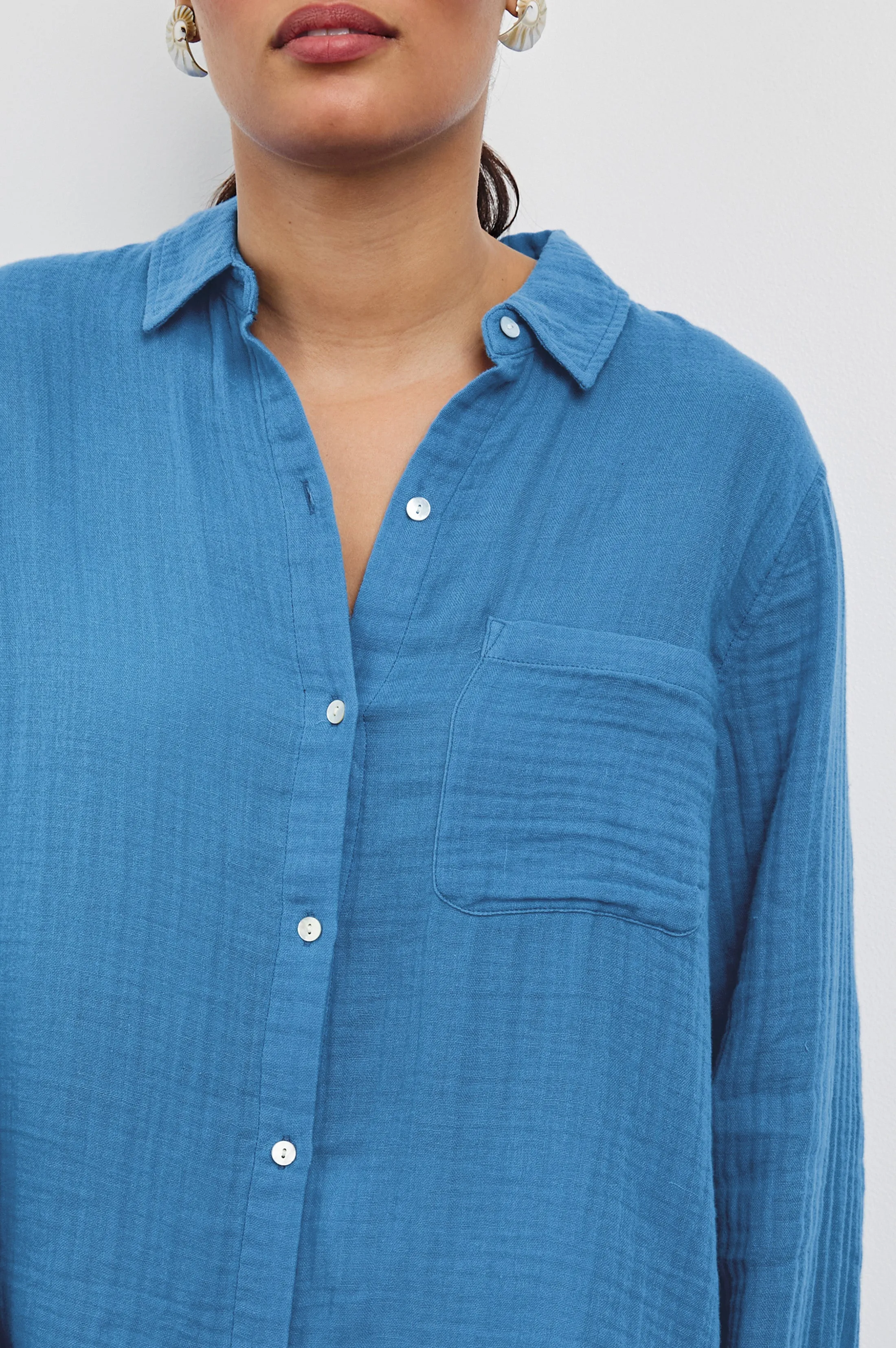 ELLIS SHIRT - FRENCH BLUE sold by Rails product image thumbnail 2