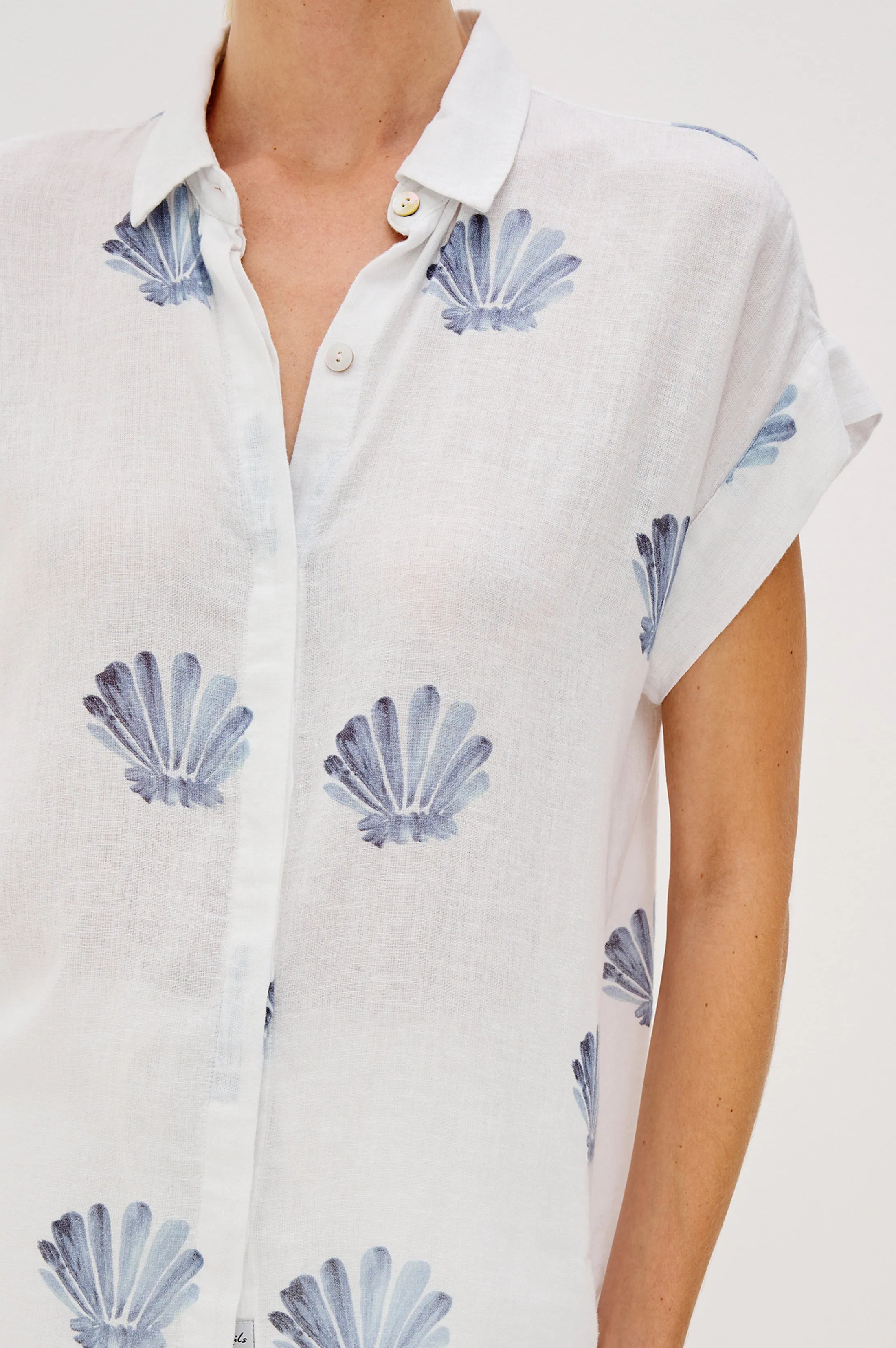 JAMIE SHIRT - BLUE SEASHELLS sold by Rails product image thumbnail 3