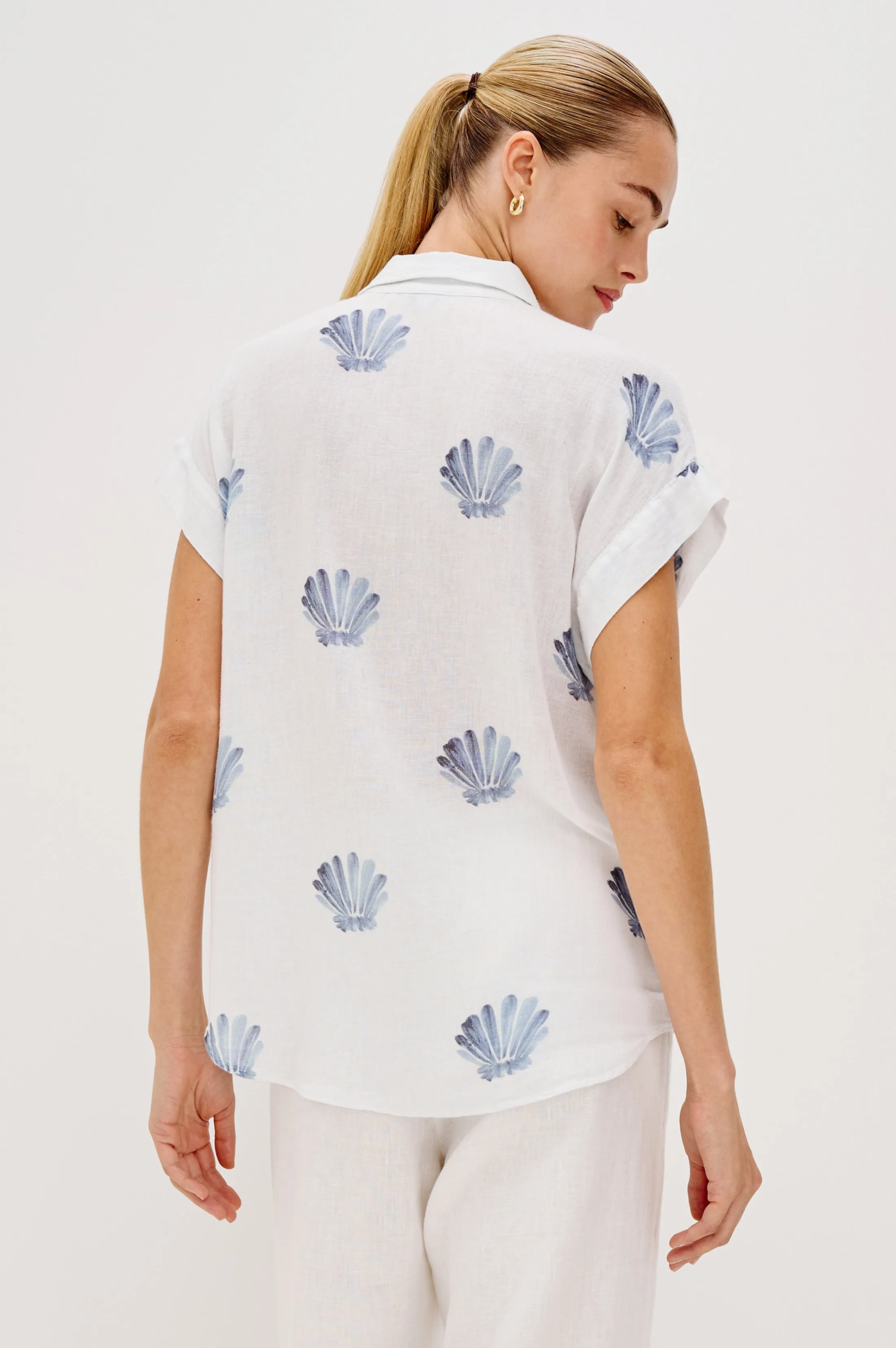 JAMIE SHIRT - BLUE SEASHELLS sold by Rails product image thumbnail 5