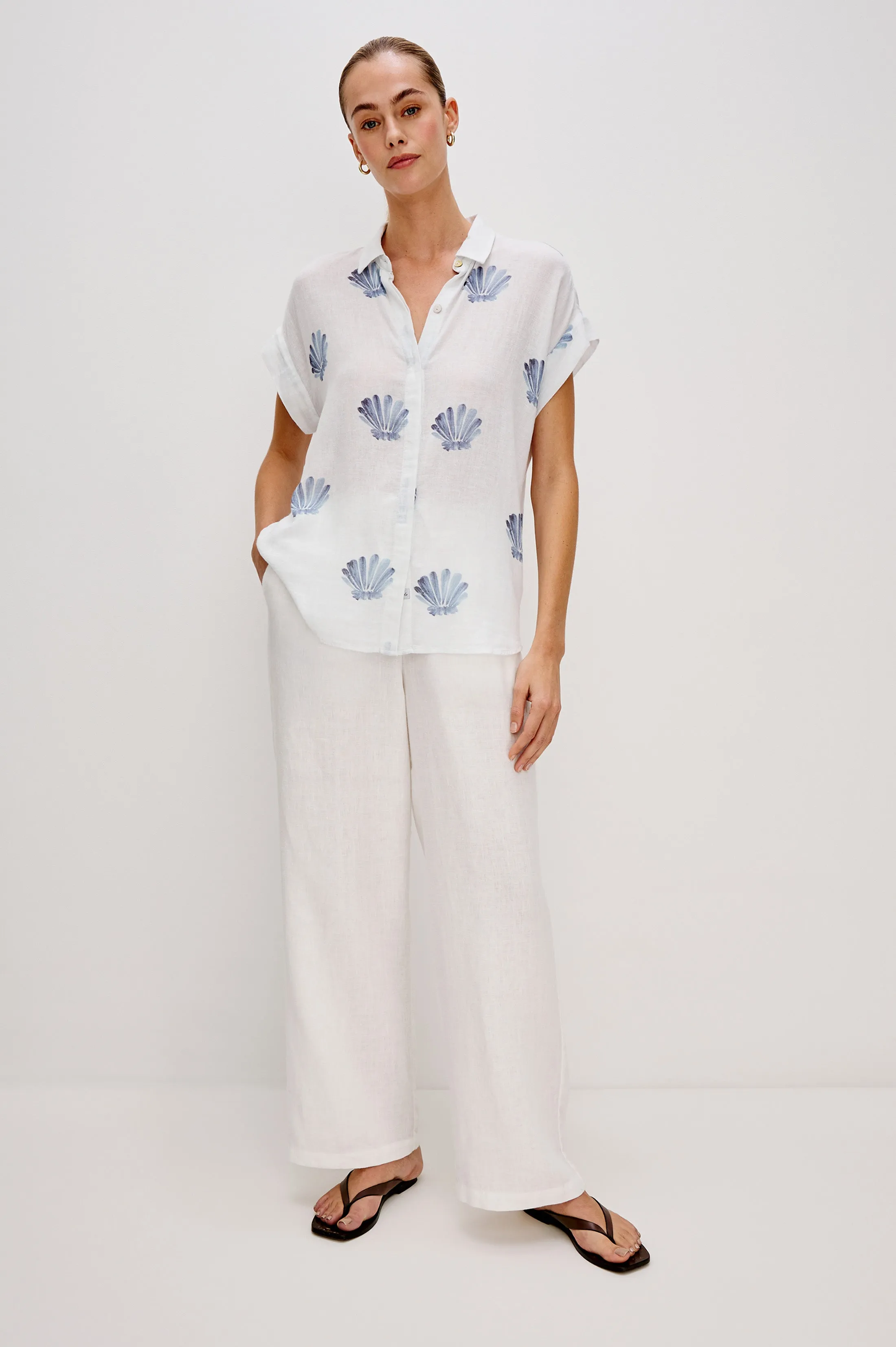 JAMIE SHIRT - BLUE SEASHELLS sold by Rails product image thumbnail 4