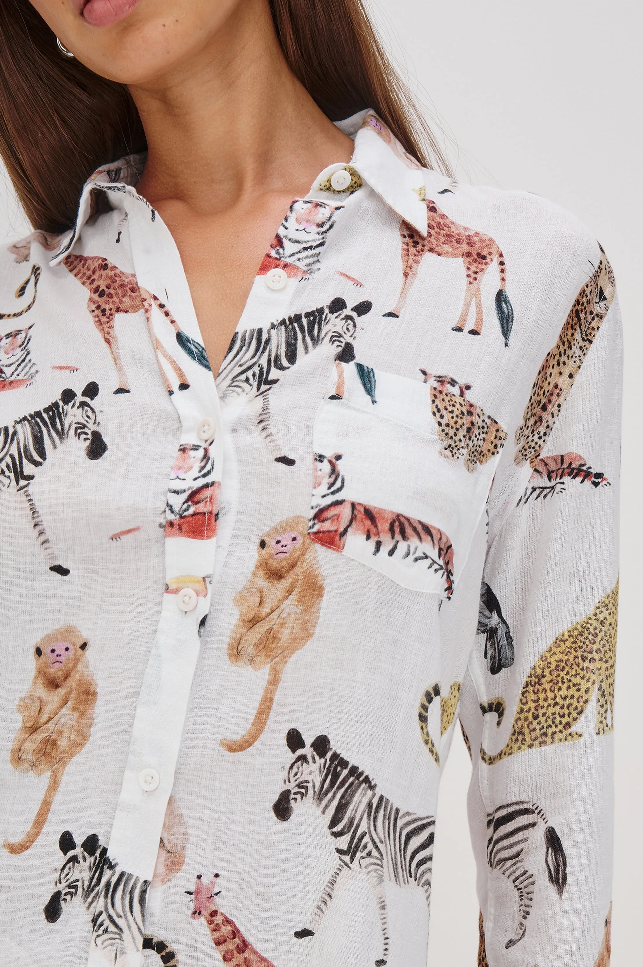 CHARLI SHIRT - JUNGLE ANIMALS sold by Rails product image thumbnail 3